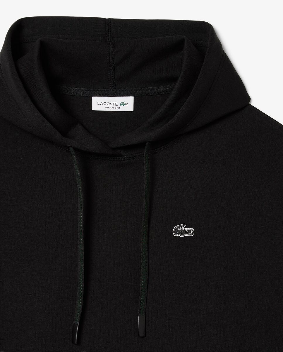 Sudadera de mujer con capucha corta de algodón - Lacoste - Negro Negro-5