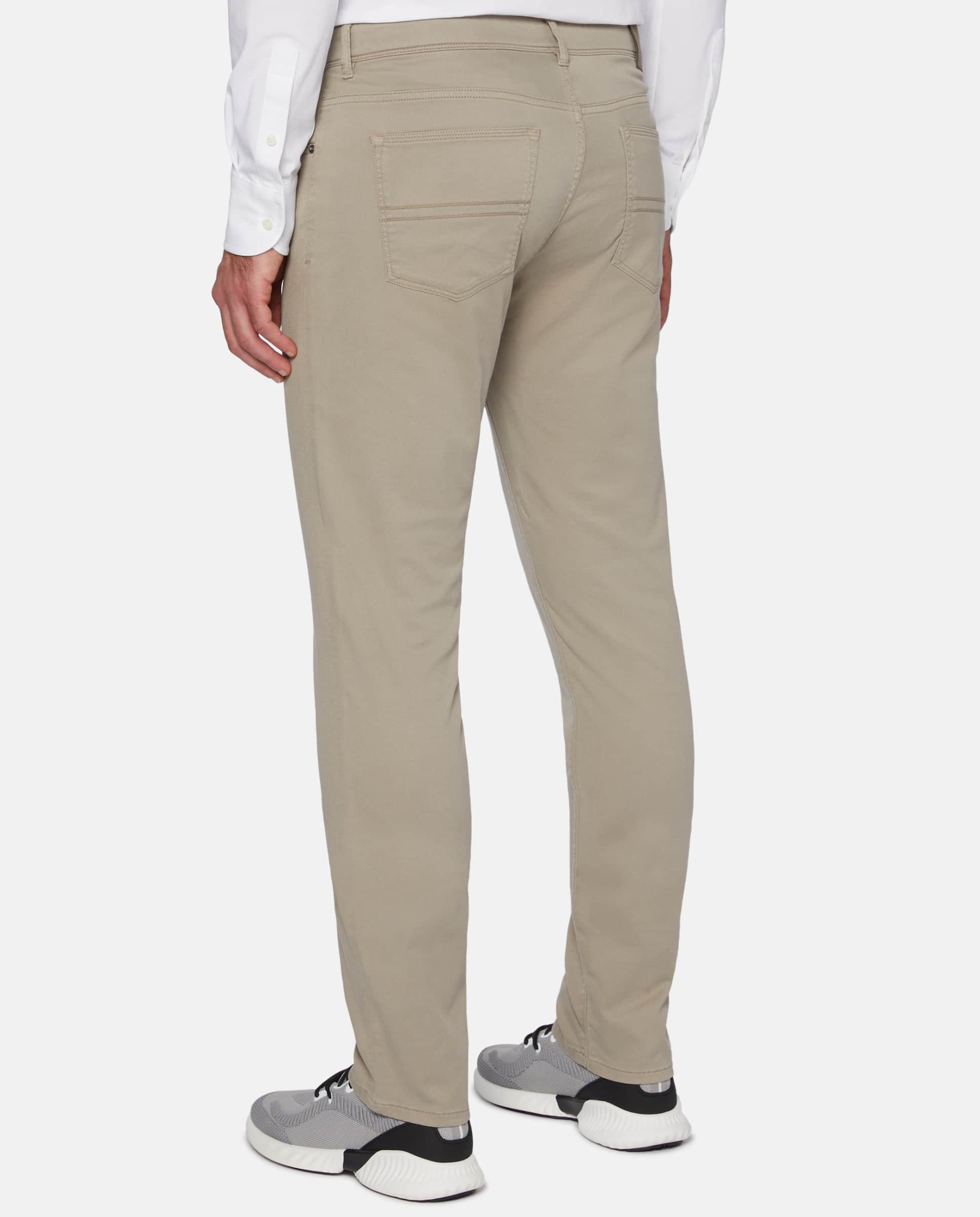 Vaquero de hombre de corte regular en tejido elástico - Boggi Milano - Beige Beige-2