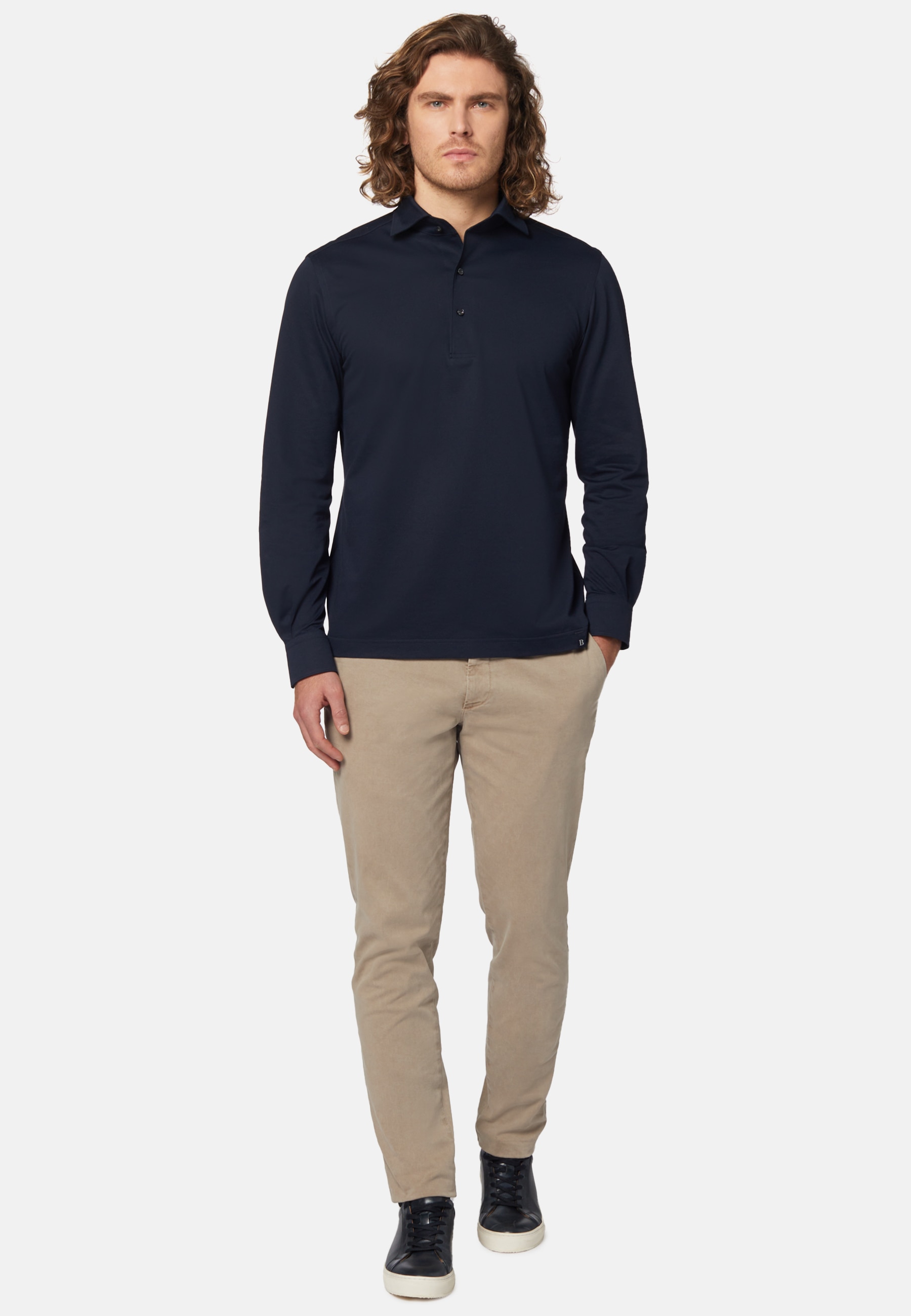 Boggi Milano - Pantalón de algodón elástico.