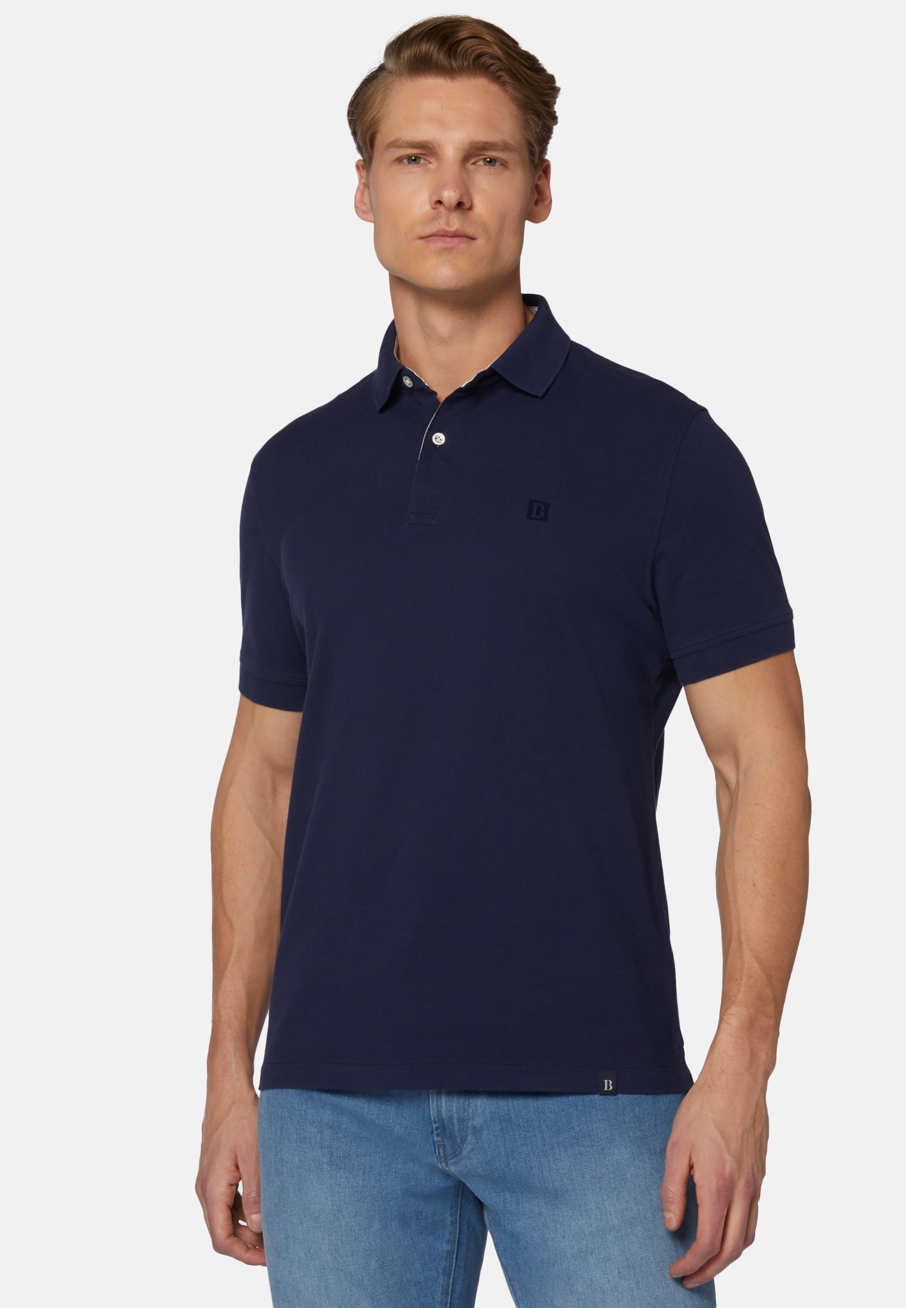 Boggi Milano - Polo de hombre de piqué de algodón regular fit.