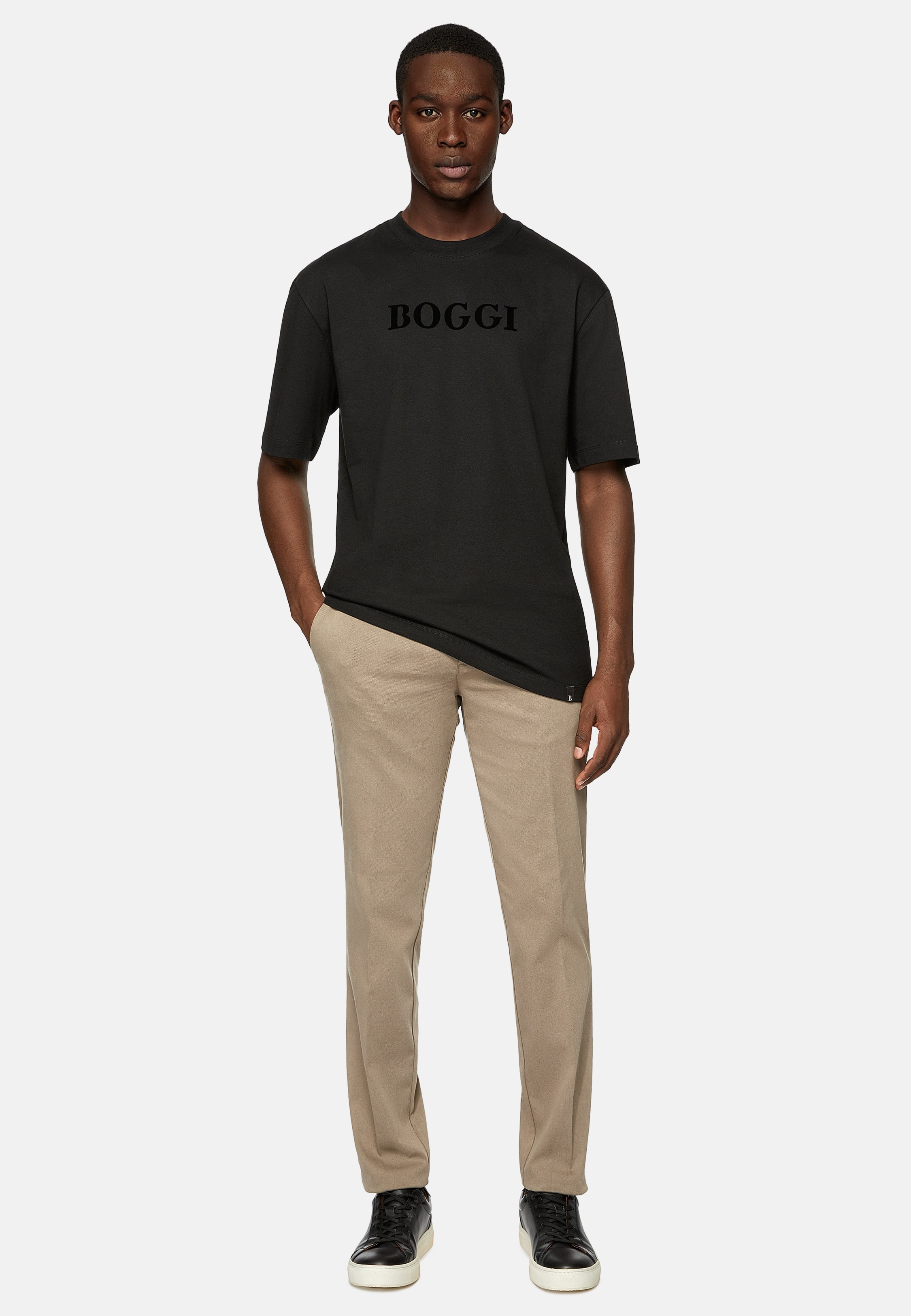 Imagen 2 de Camiseta de hombre de algodón - Boggi Milano - Negro Negro