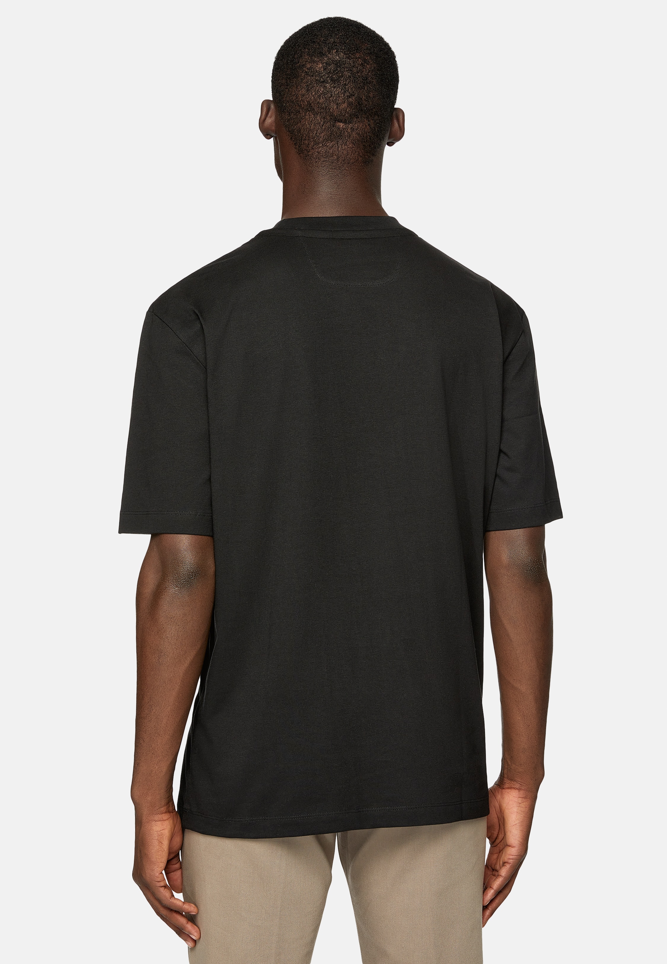 Imagen 3 de Camiseta de hombre de algodón - Boggi Milano - Negro Negro