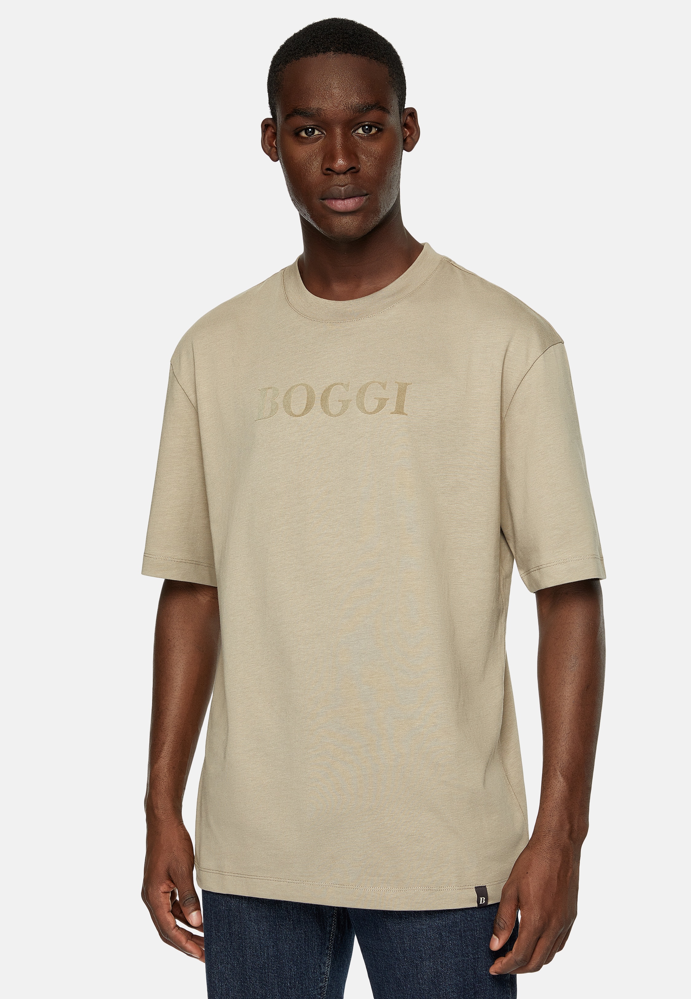 Imagen 1 de Camiseta de hombre de algodón - Boggi Milano - Topo Topo