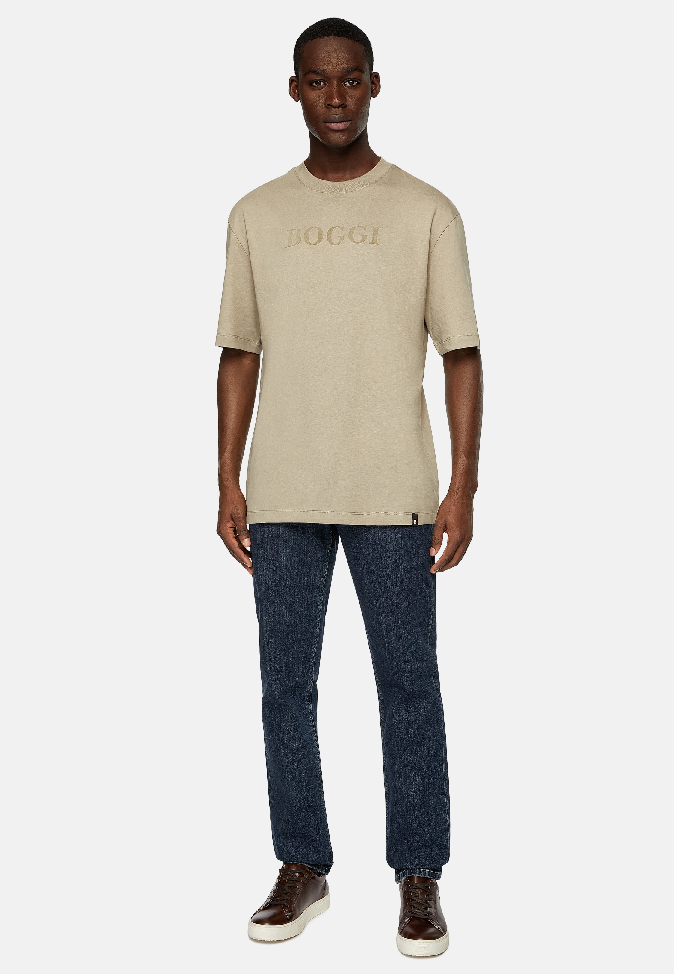Imagen 2 de Camiseta de hombre de algodón - Boggi Milano - Topo Topo