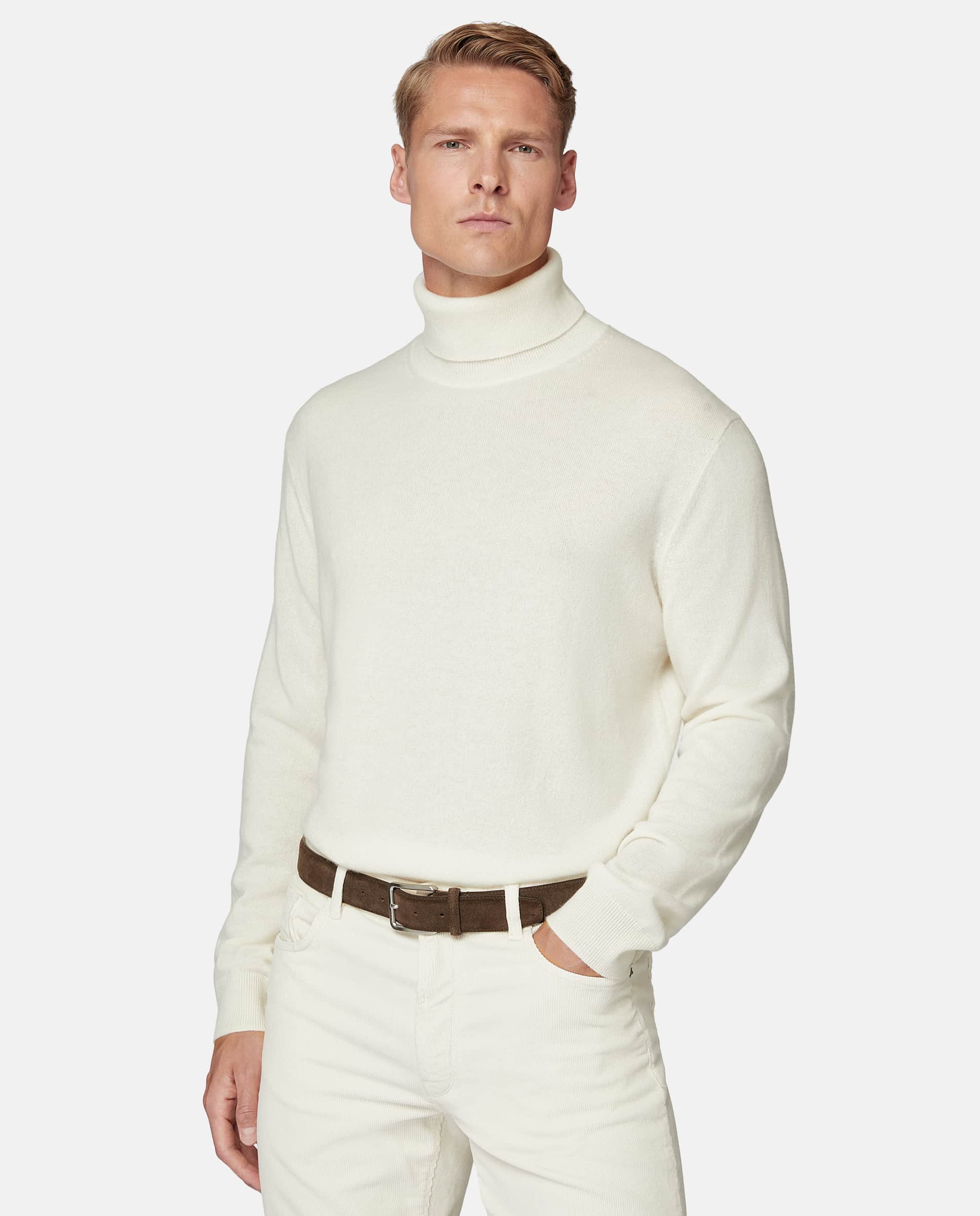 Jersey de hombre de cashmere manga larga