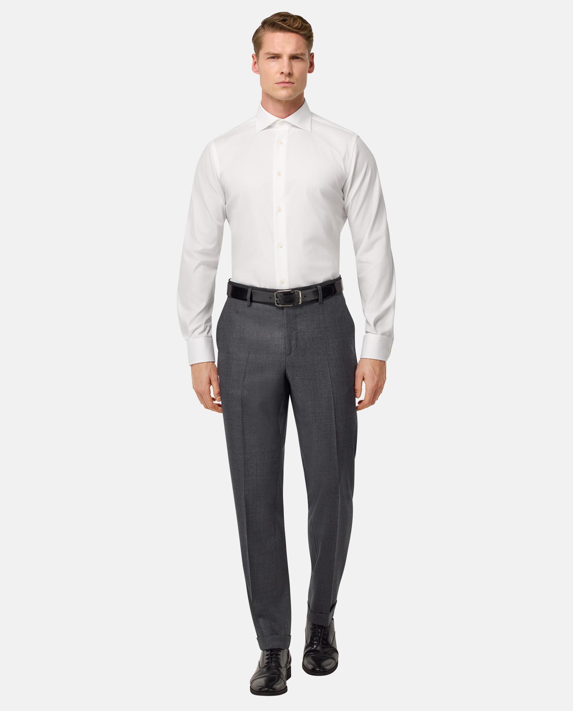 Boggi Milano - Pantalones ojo de perdiz de pura lana.