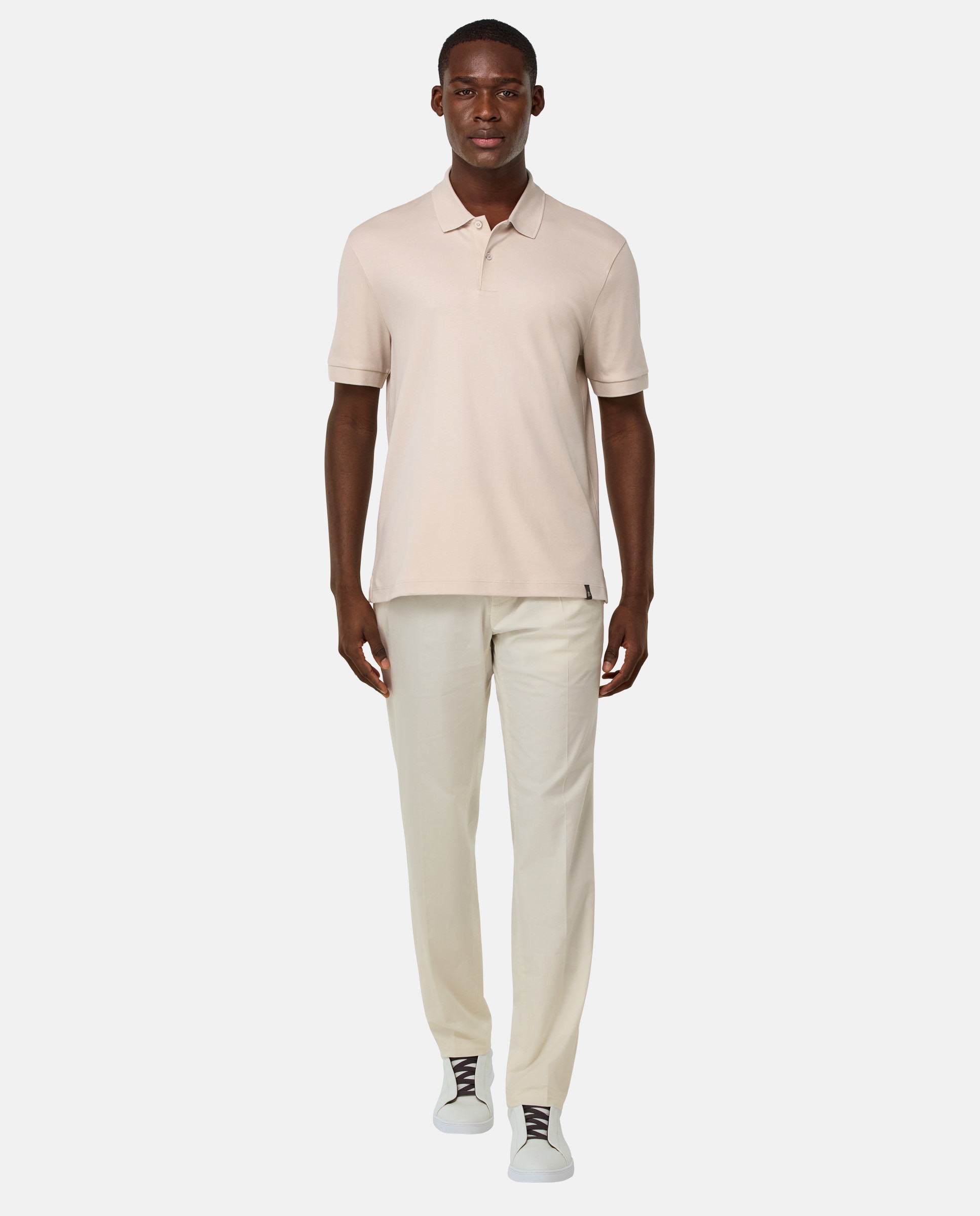 Boggi Milano - Pantalón de algodón elástico con pinzas.