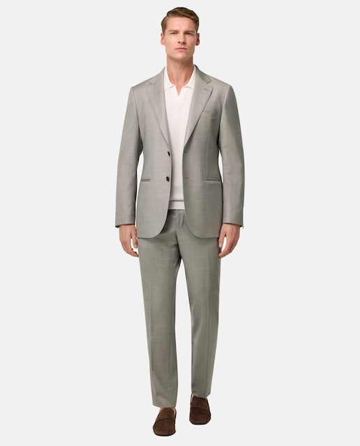 Imagen 0 de Traje de hombre grisalla en pura lana