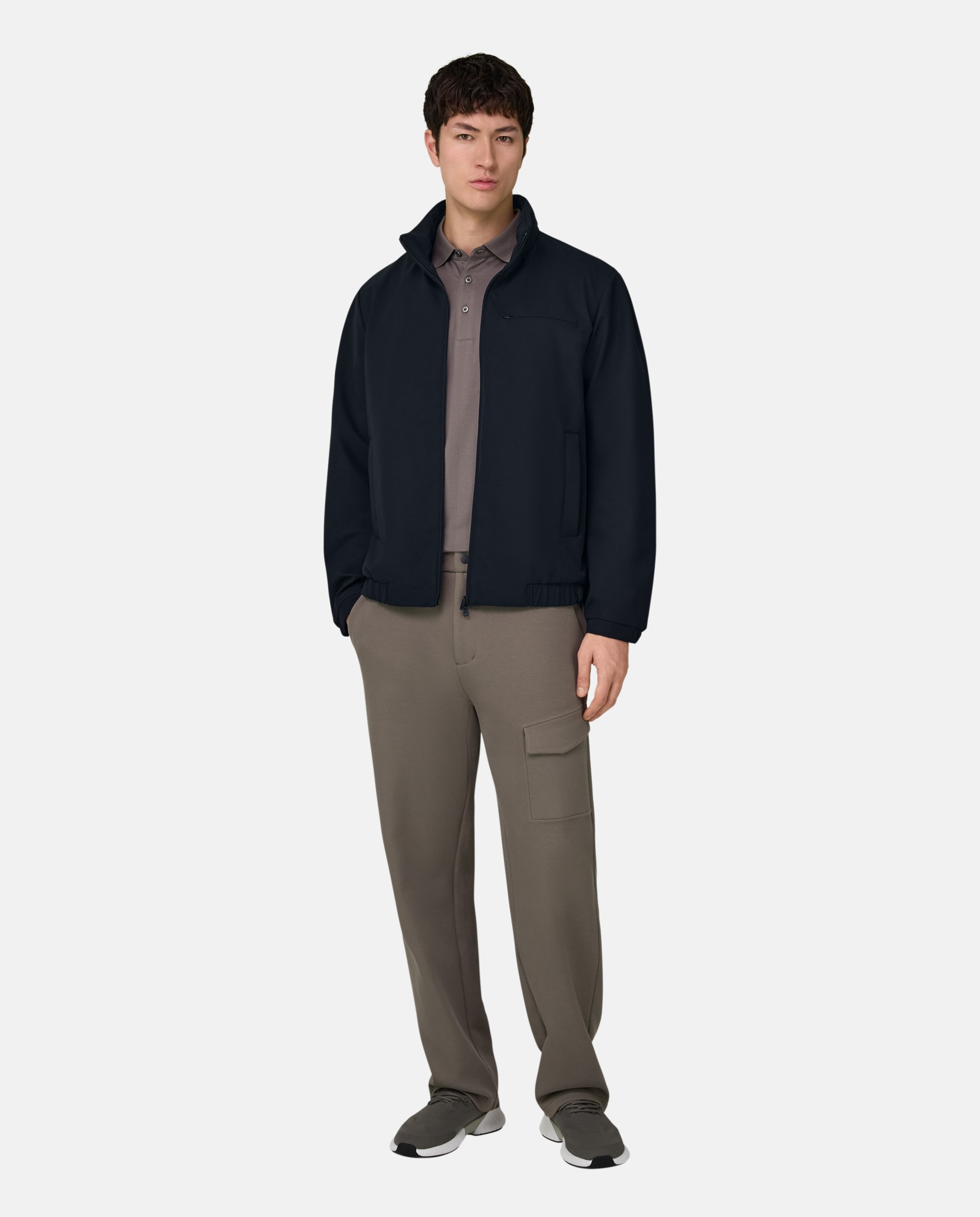 Imagen 2 de Chaqueta de tejido técnico - Boggi Milano - Azul marino Azul marino