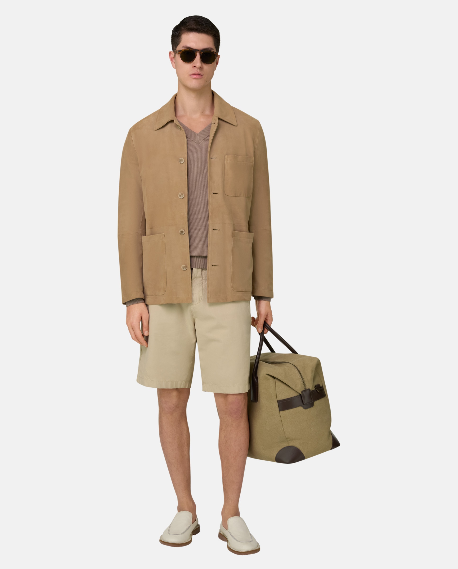 Imagen 2 de Americana camisera work de piel - Boggi Milano - Beige Beige