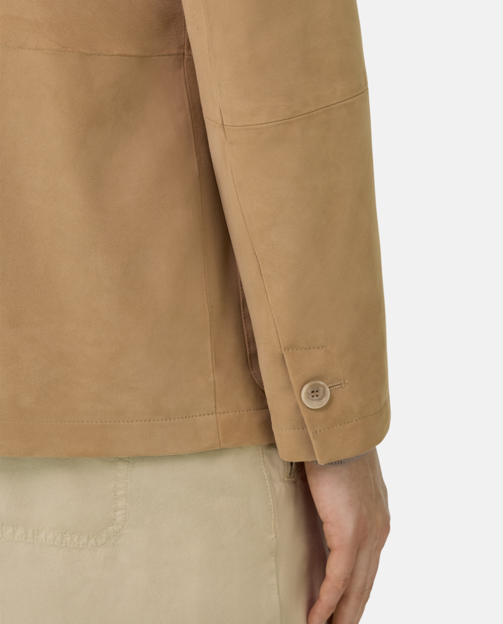 Imagen 4 de Americana camisera work de piel - Boggi Milano - Beige Beige