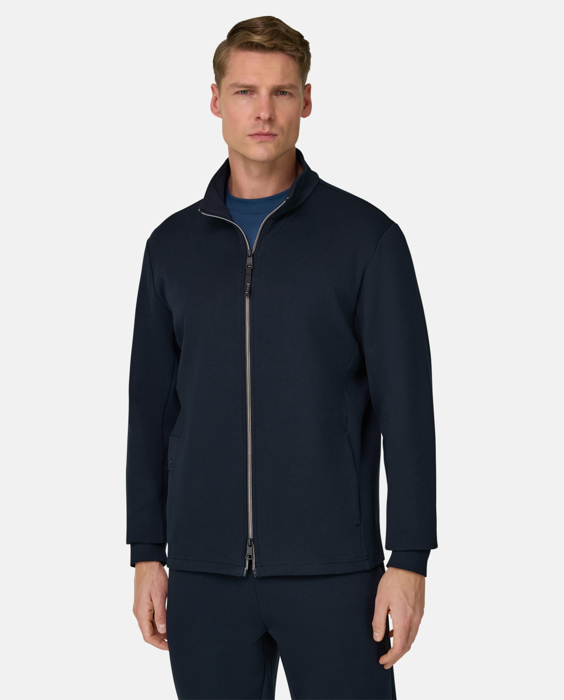 Imagen 0 de Sudadera sin capucha de mezcla neopreno ligero algodón Azul marino