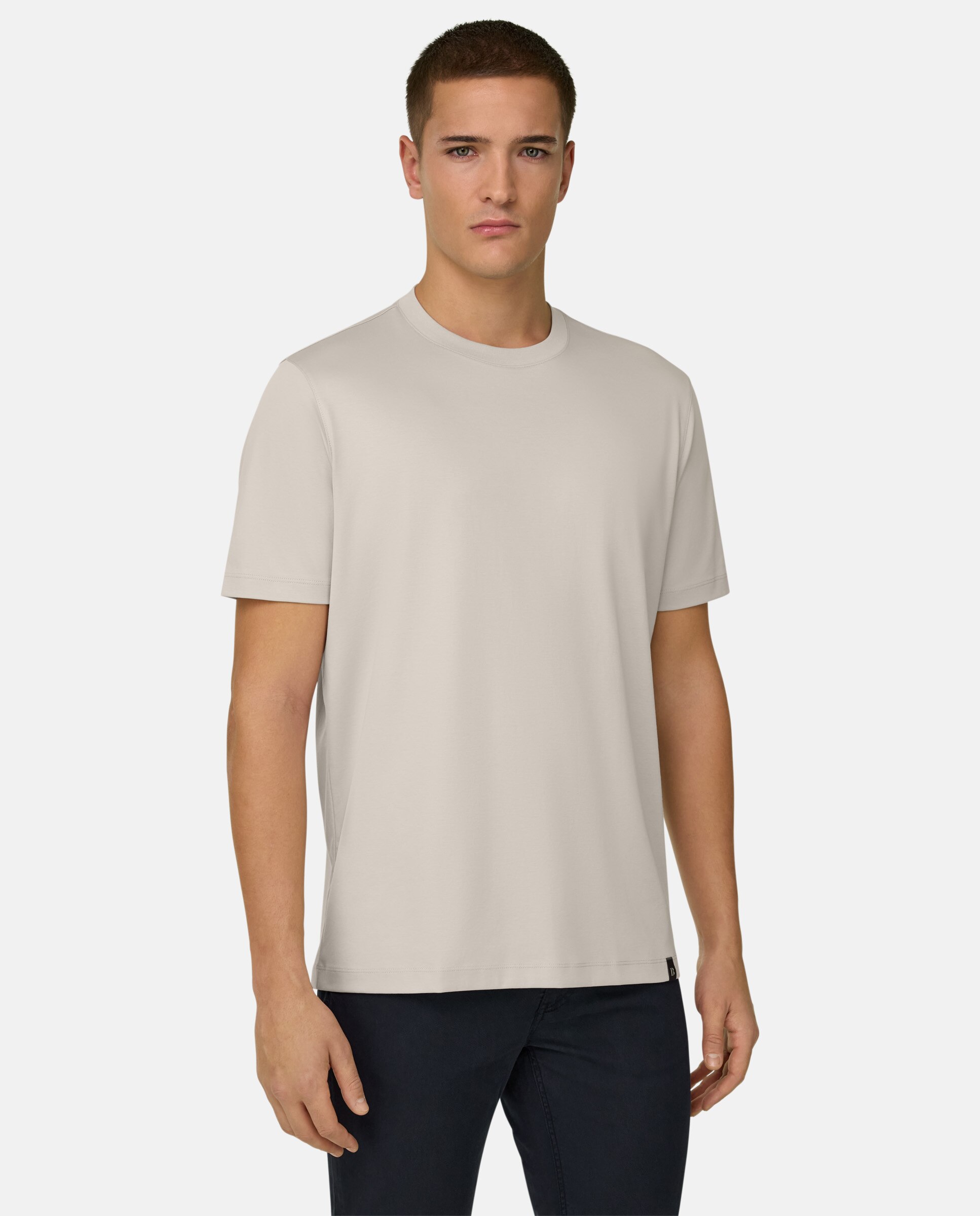 Camiseta de algodón poliéster y seda - Boggi Milano - Arena Arena-1