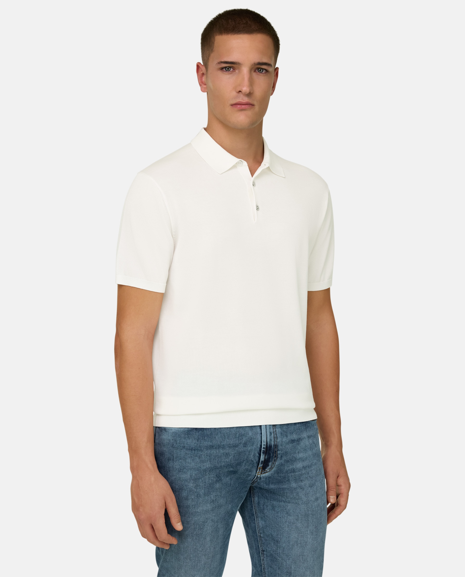 Boggi Milano - Polo de punto en algodón seda.