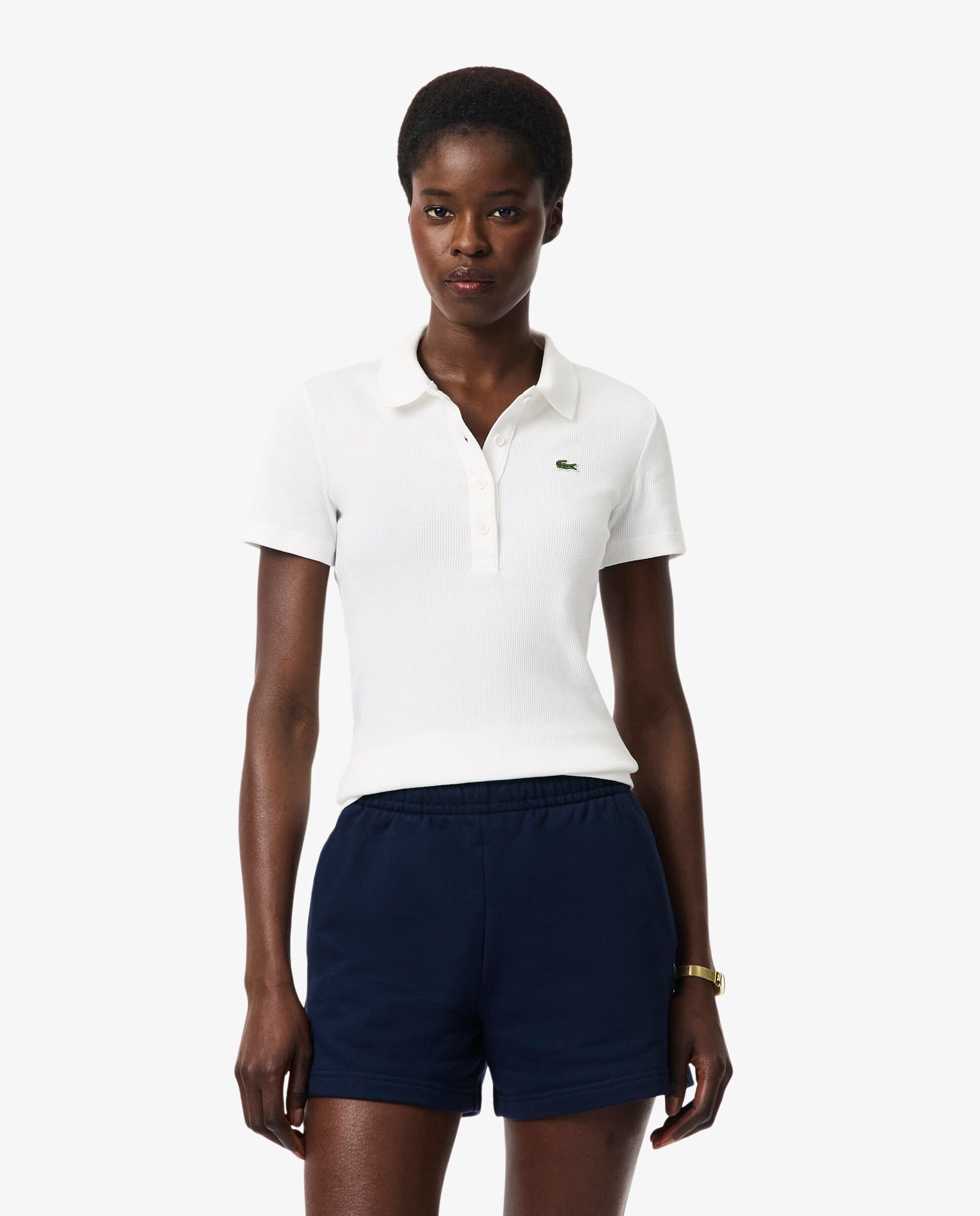 Polo de mujer de manga corta - Lacoste - Blanco Blanco-1