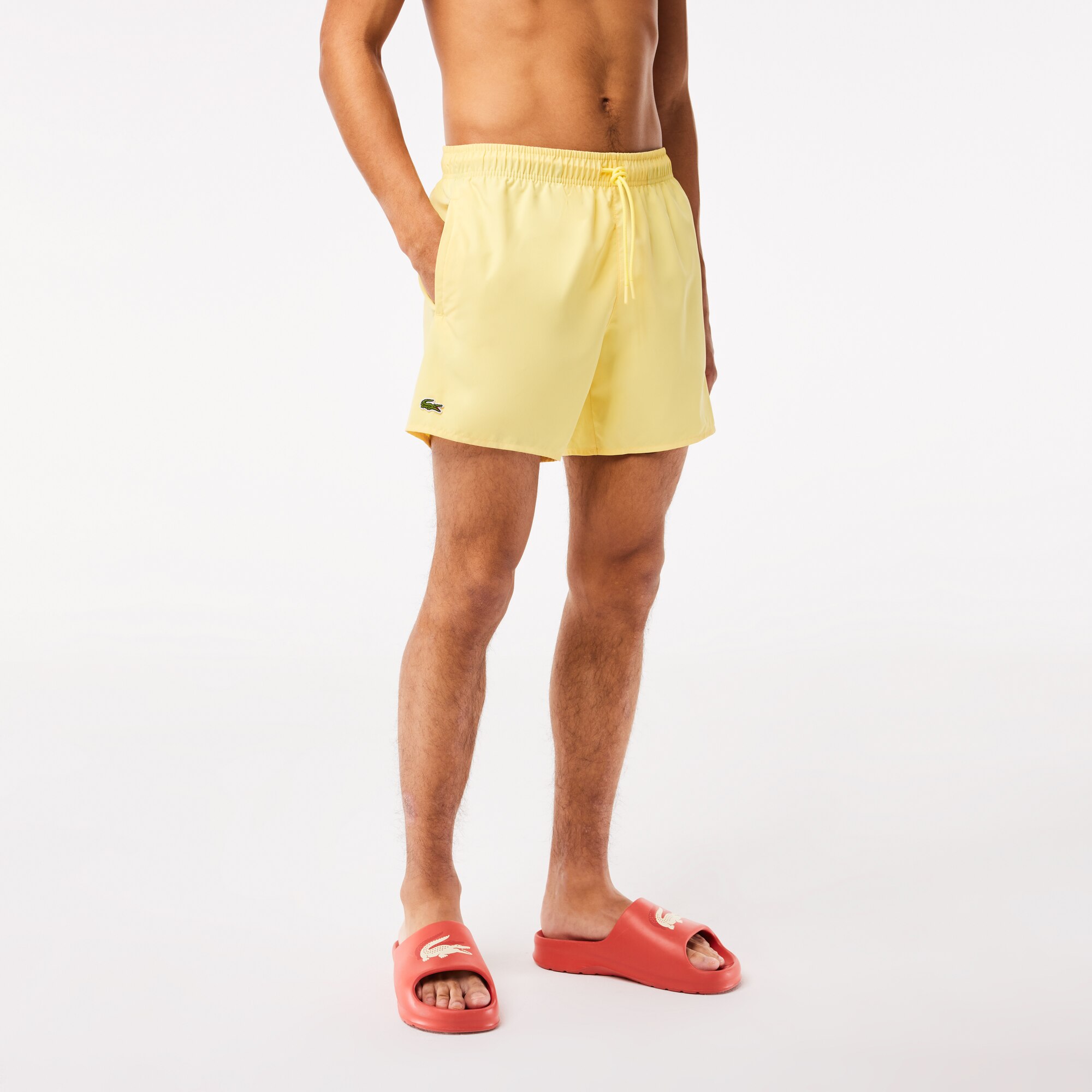 Bañadores boxer de hombre de poliéster - Lacoste - Amarillo Amarillo-3