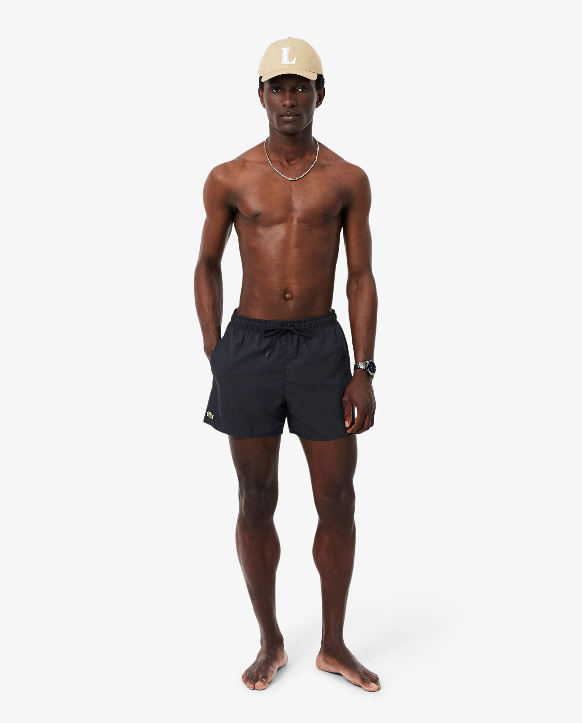Bañadores boxer de hombre de poliéster - Lacoste - Negro Negro-4