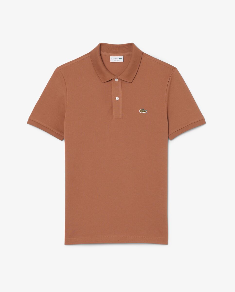 Polo de hombre de piqué de corte ajustado de manga corta - Lacoste - Marrón claro Marrón claro-6