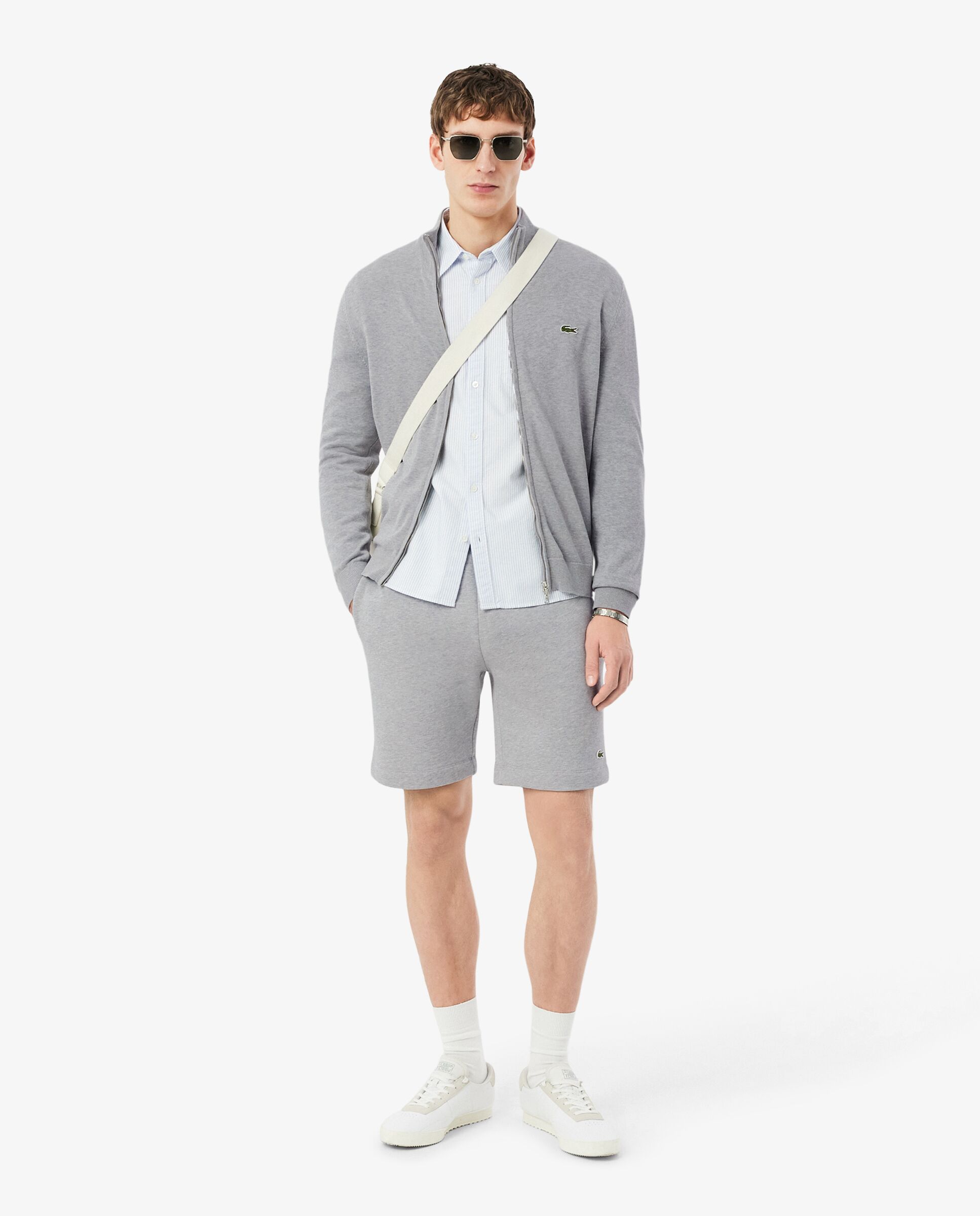 Imagen 4 de Jersey de hombre de cuello alto de algodón con cremallera - Gris oscuro Gris oscuro