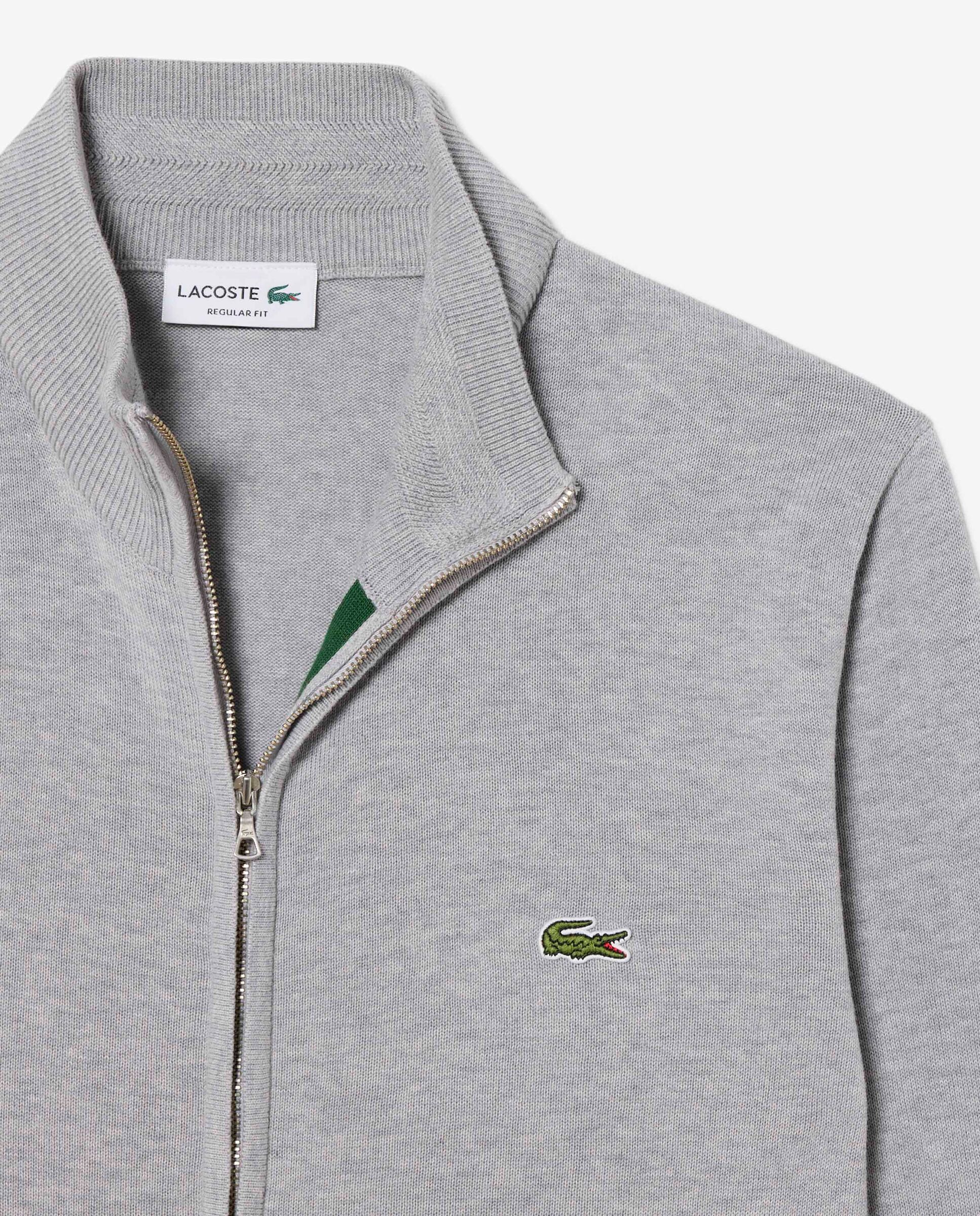 Imagen 5 de Jersey de hombre de cuello alto de algodón con cremallera - Gris oscuro Gris oscuro