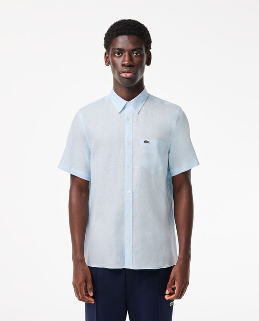 Imagen 0 de Camisa de hombre de lino de manga corta