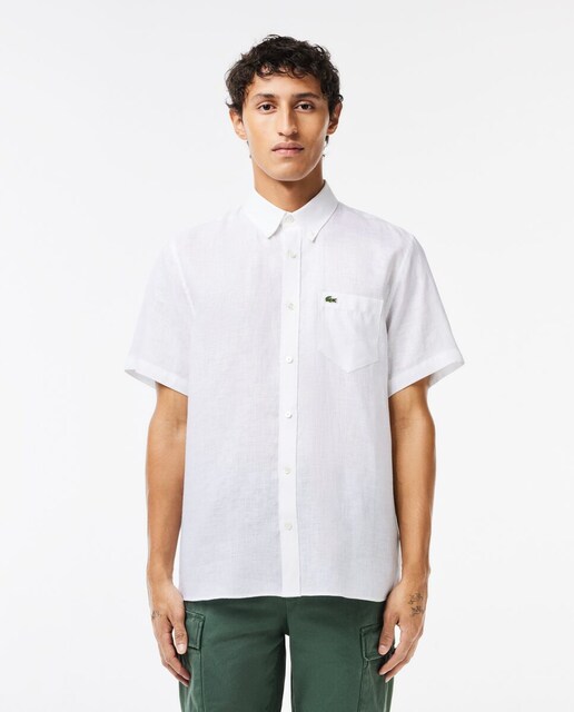 Imagen 0 de Camisa de hombre de lino de manga corta
