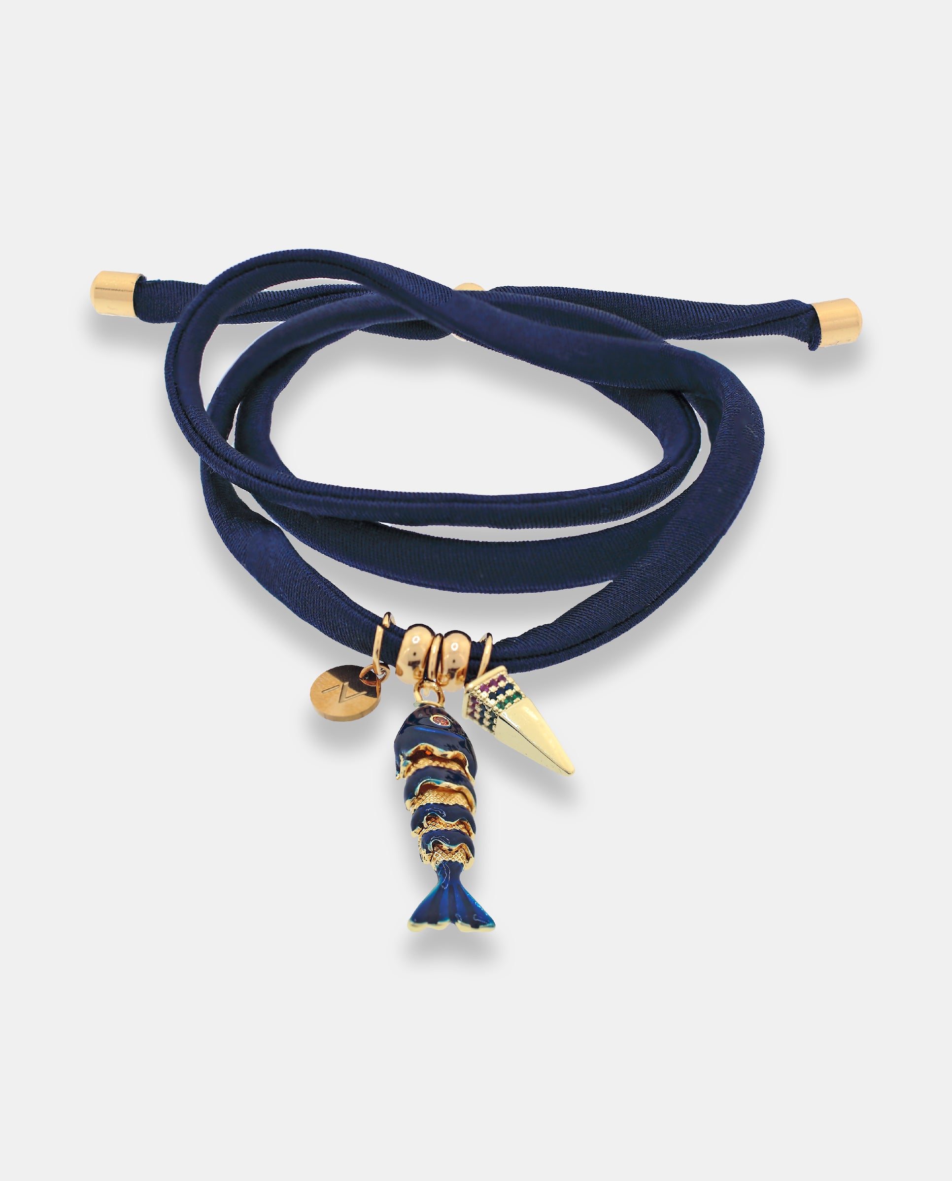 Collar chic marino pez elástico regulable - Neckmarine - Azul Azul-2