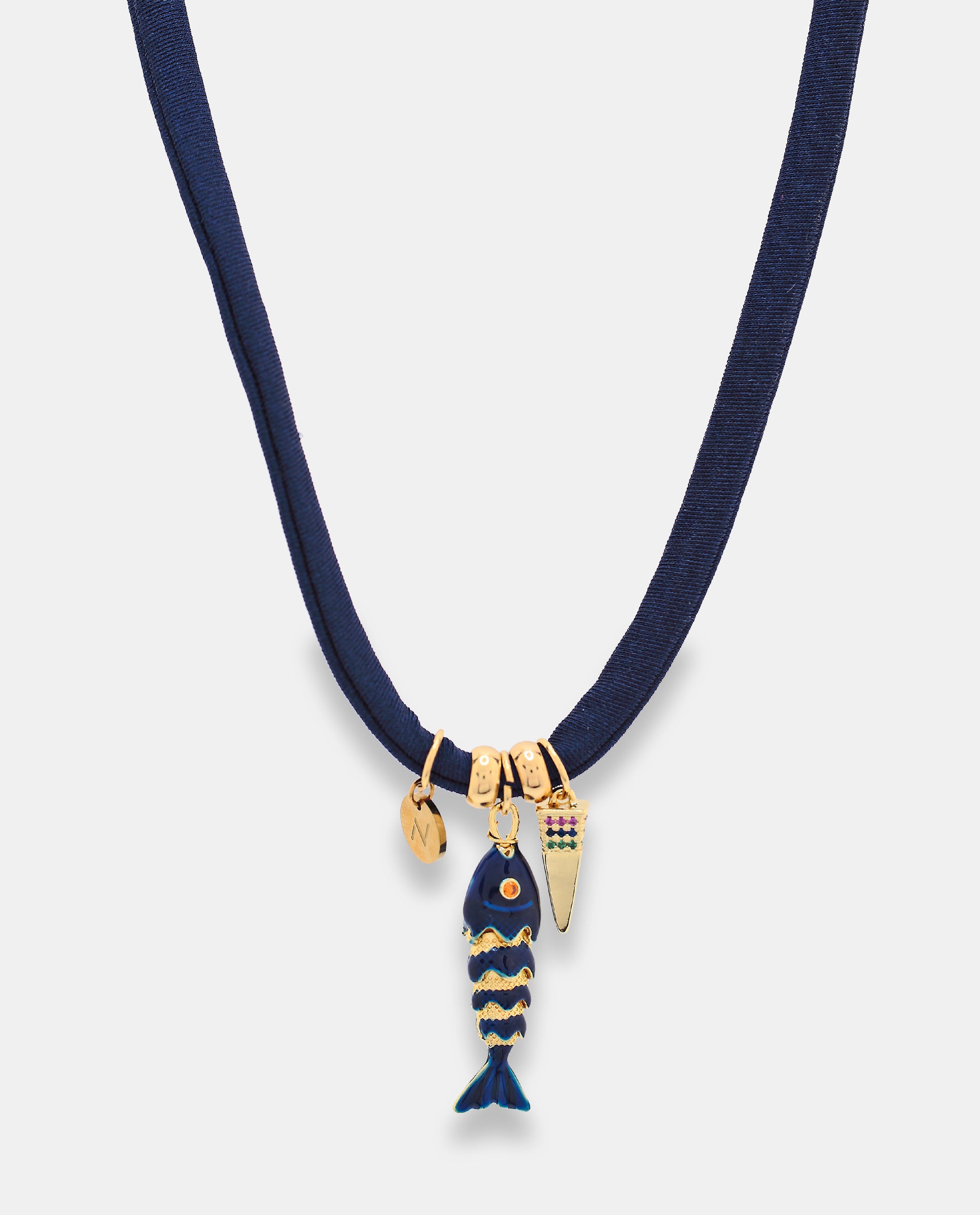 Collar chic marino pez elástico regulable - Neckmarine - Azul Azul-3