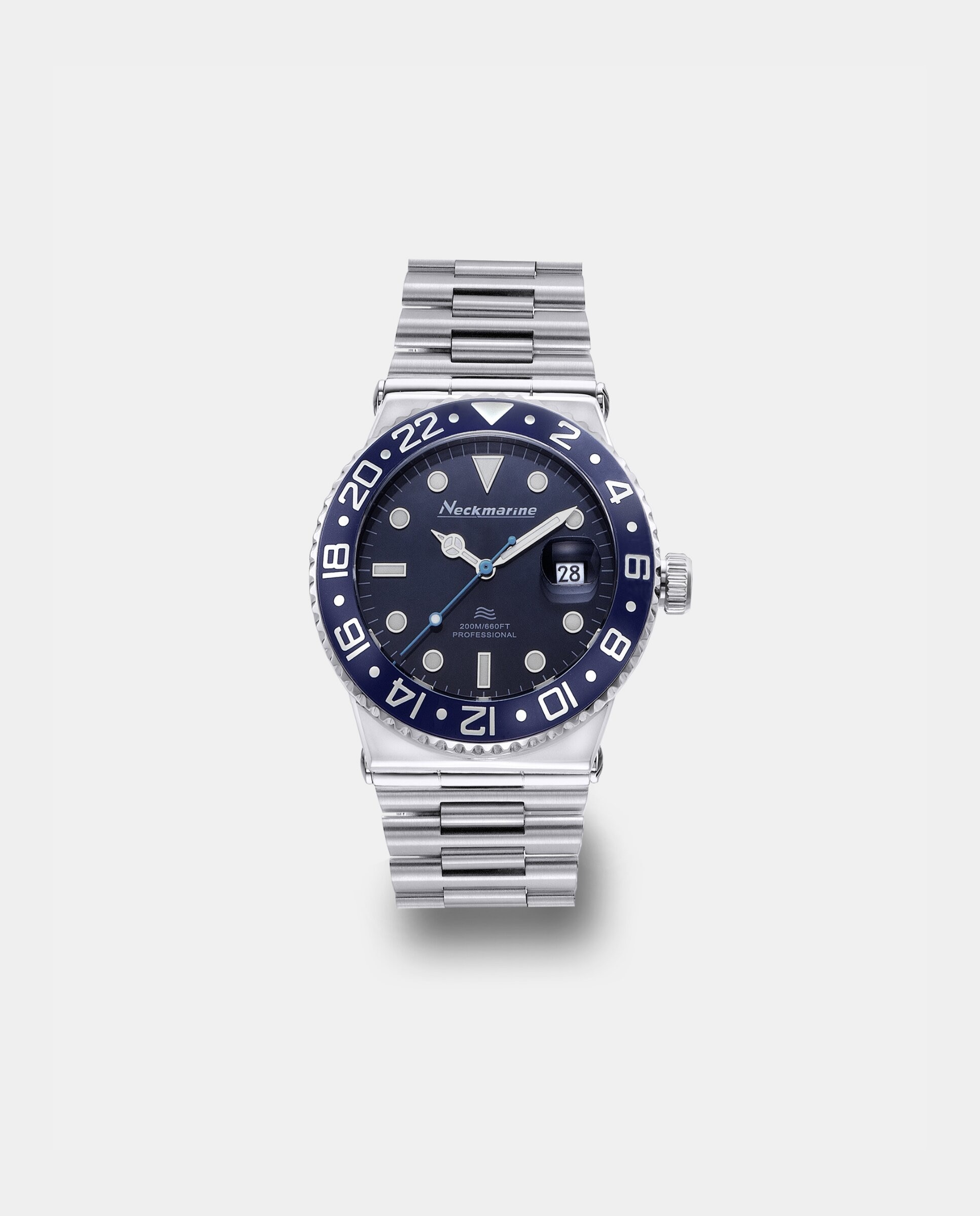 Reloj de mujer aquamatic automático de acero inoxidable - Neckmarine - Azul Azul-1