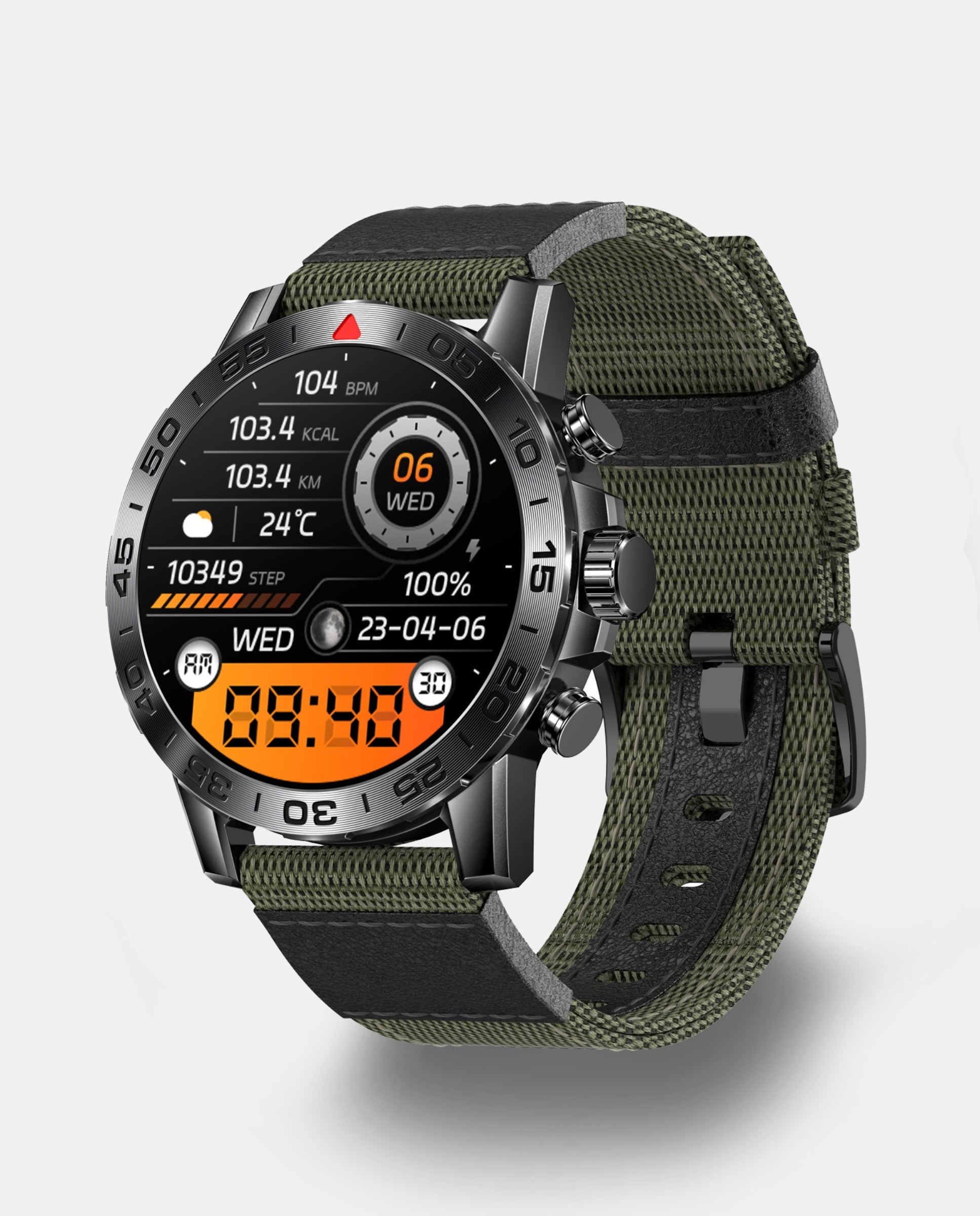 Imagen 0 de Reloj de hombre smartwatch digital de tejido Negro