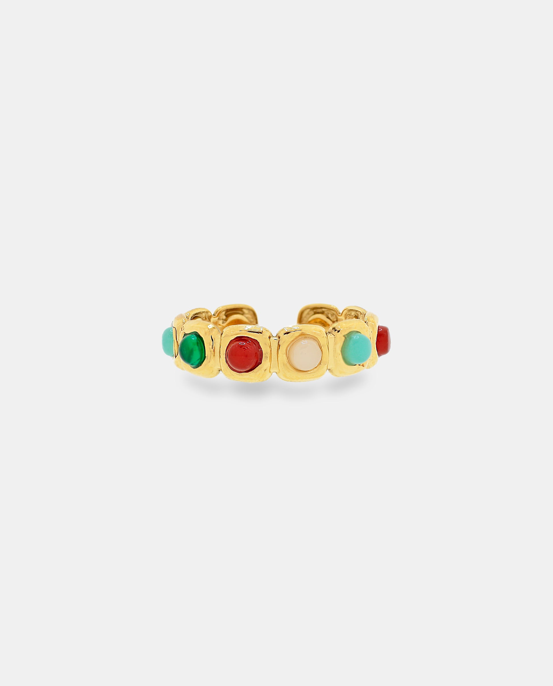 Anillo acero con piedras de colores - Neckmarine - Dorado Dorado-2