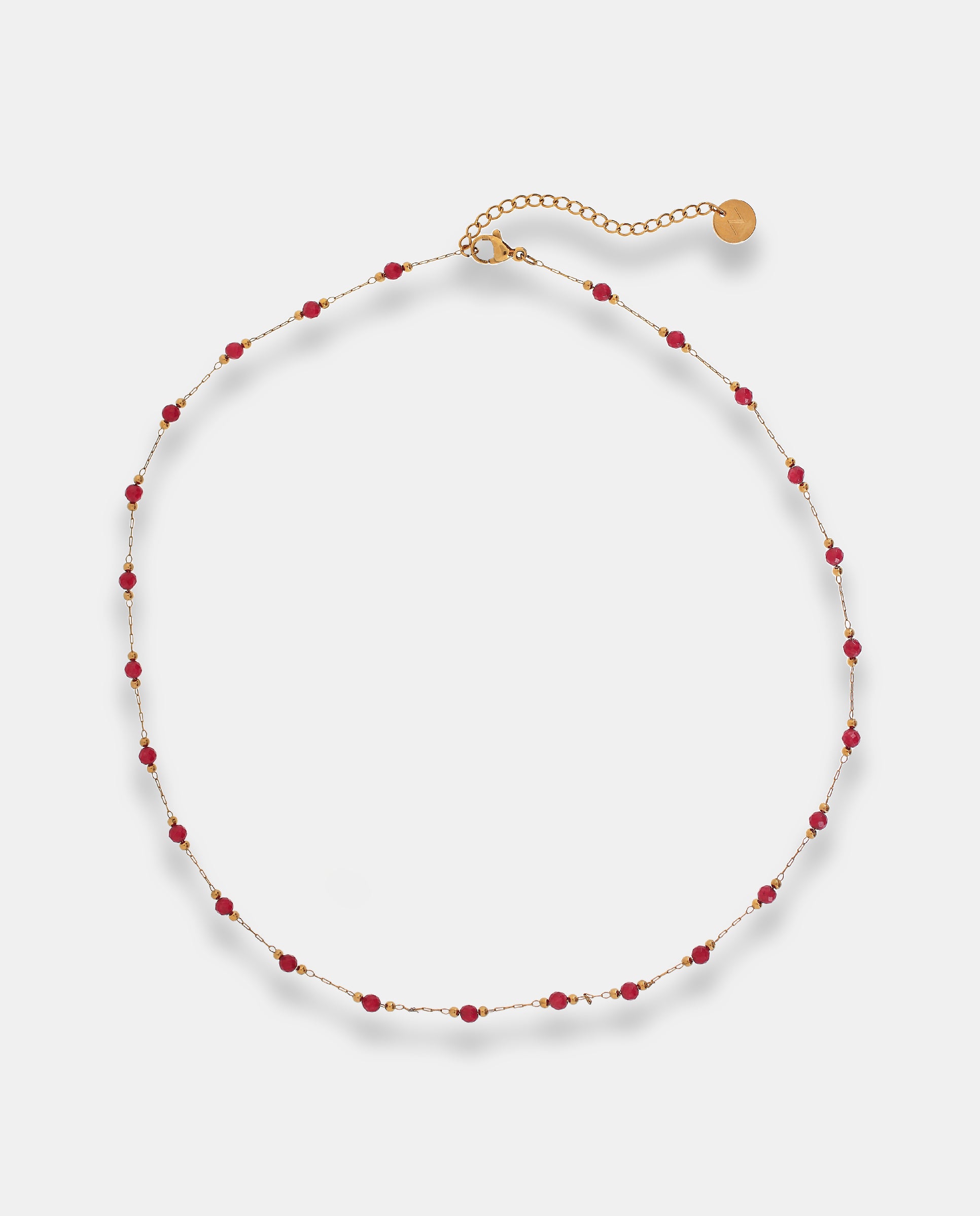 Collar en acero con pequeñas cuentas - Neckmarine - Dorado Dorado-2