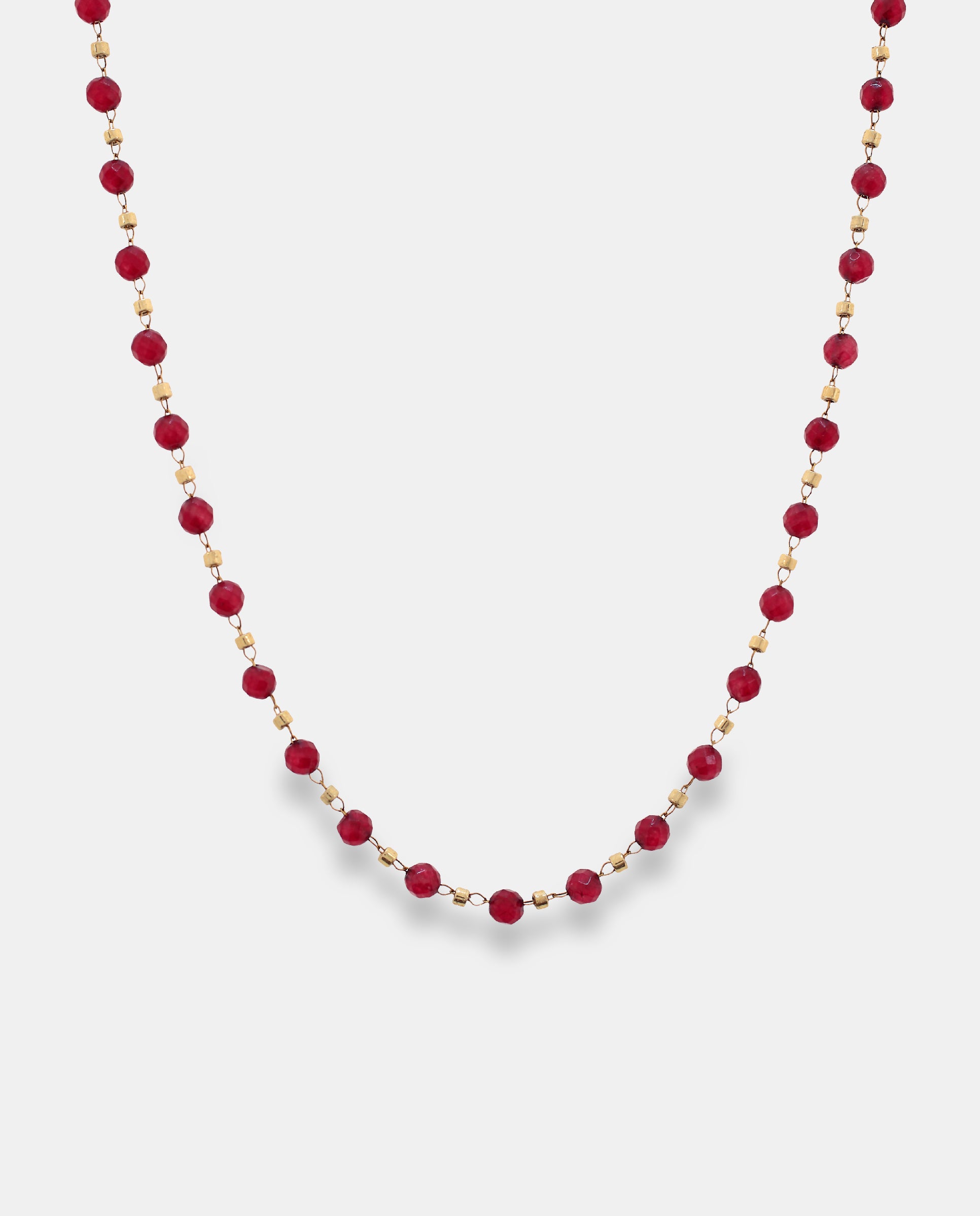 Imagen 0 de Collar en acero dorado con piedras Dorado