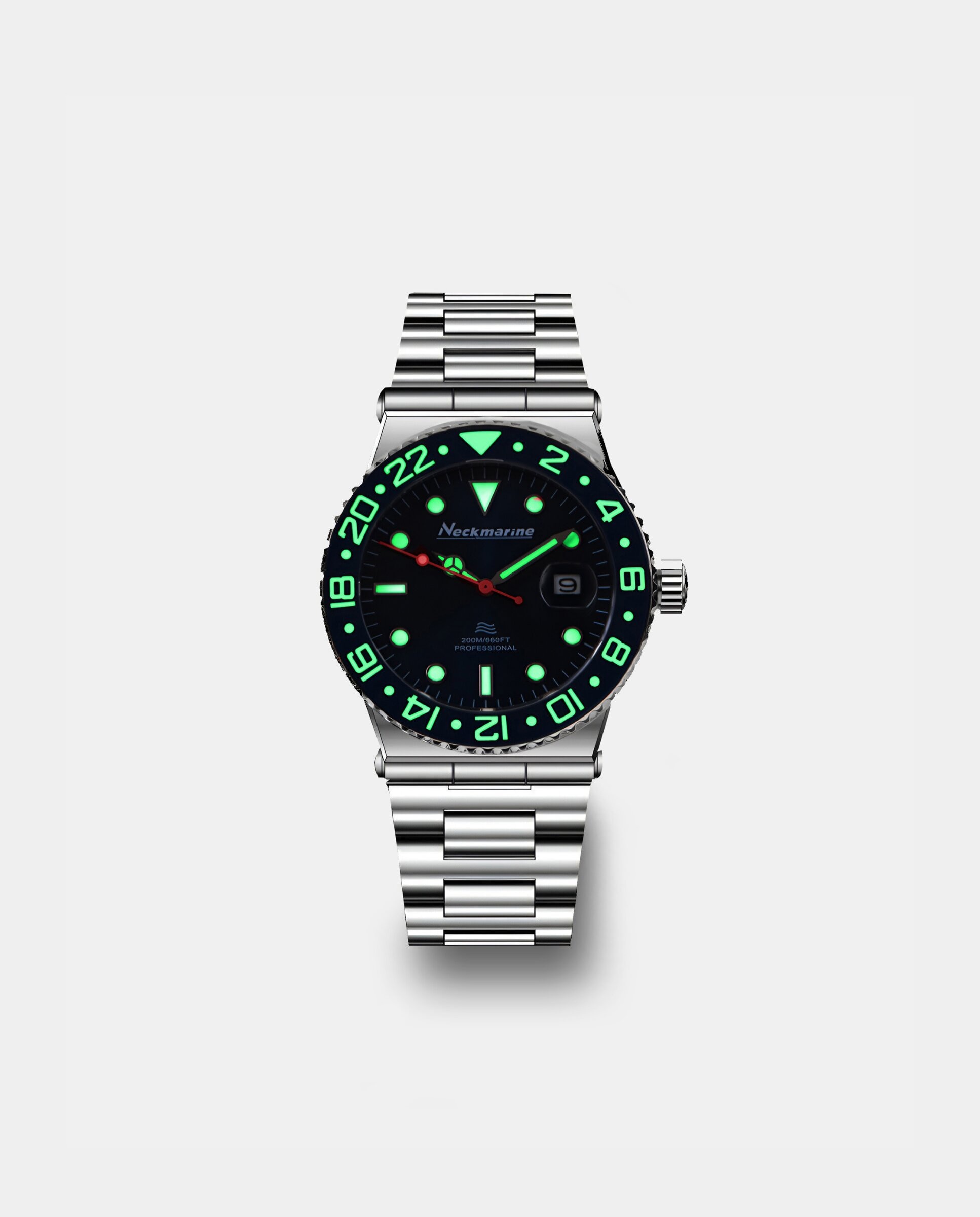 Reloj de mujer aquamatic automático de acero inoxidable - Neckmarine - Azul Azul-2