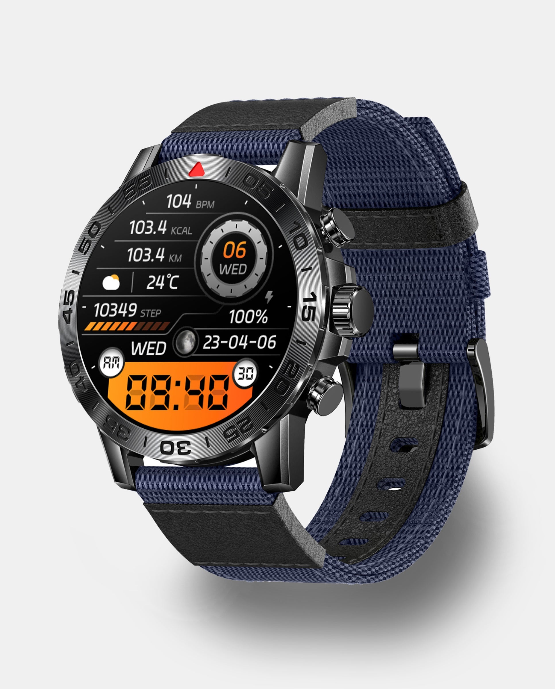 Reloj de hombre smartwatch digital de tejido - Neckmarine - Negro Negro-1