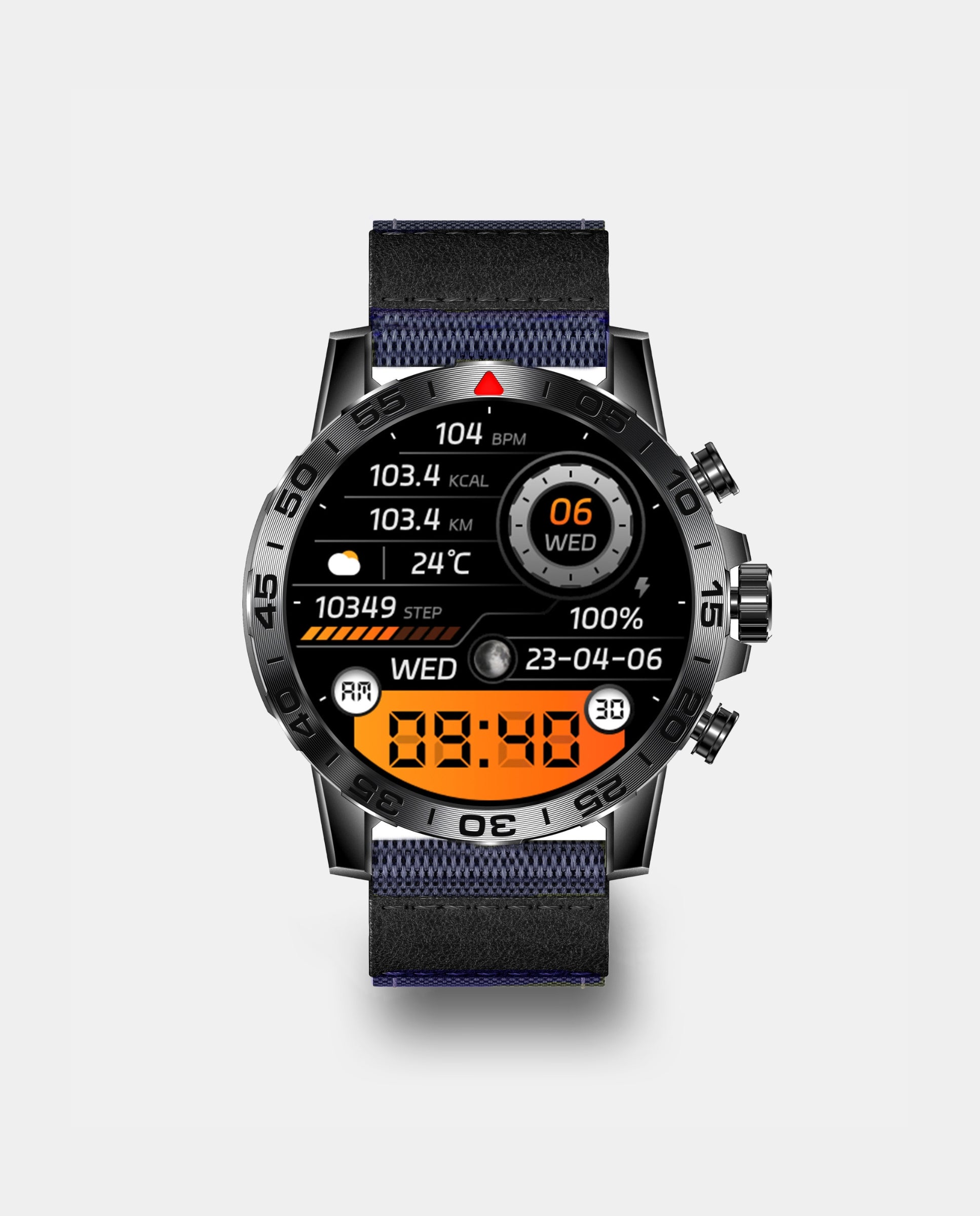 Reloj de hombre smartwatch digital de tejido - Neckmarine - Negro Negro-2