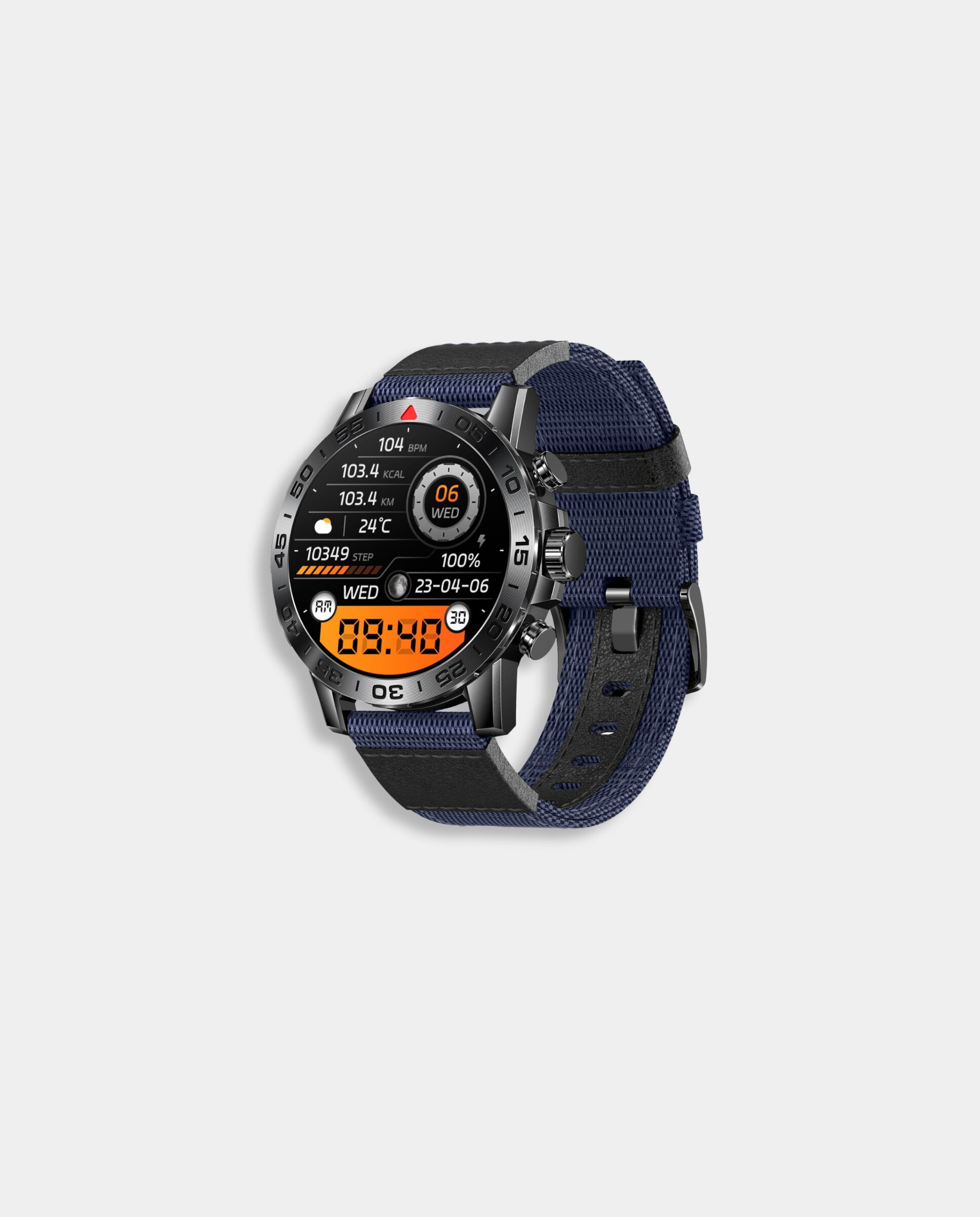 Reloj de hombre smartwatch digital de tejido - Neckmarine - Negro Negro-3