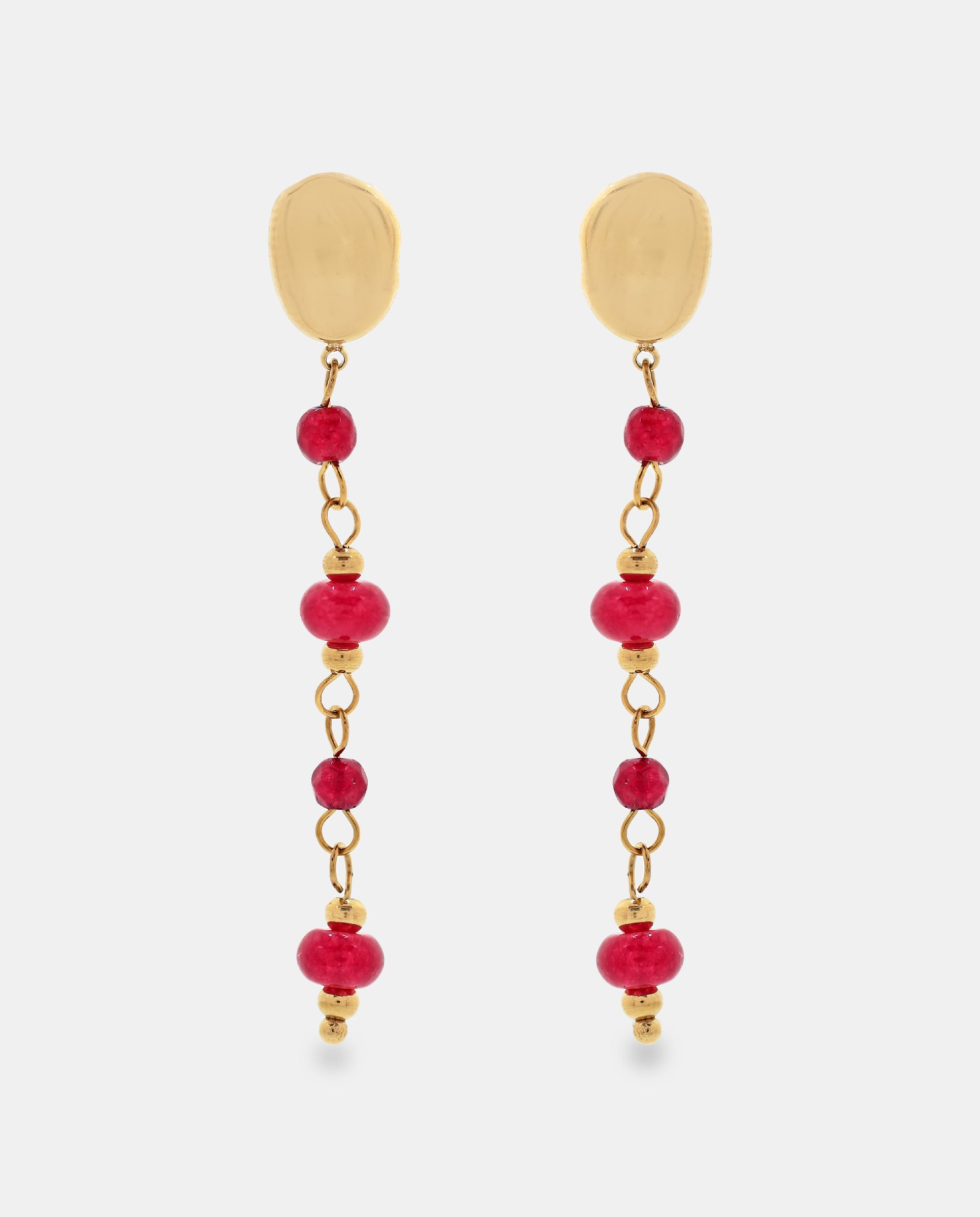 Pendientes en acero con piedras - Neckmarine - Dorado Dorado-1