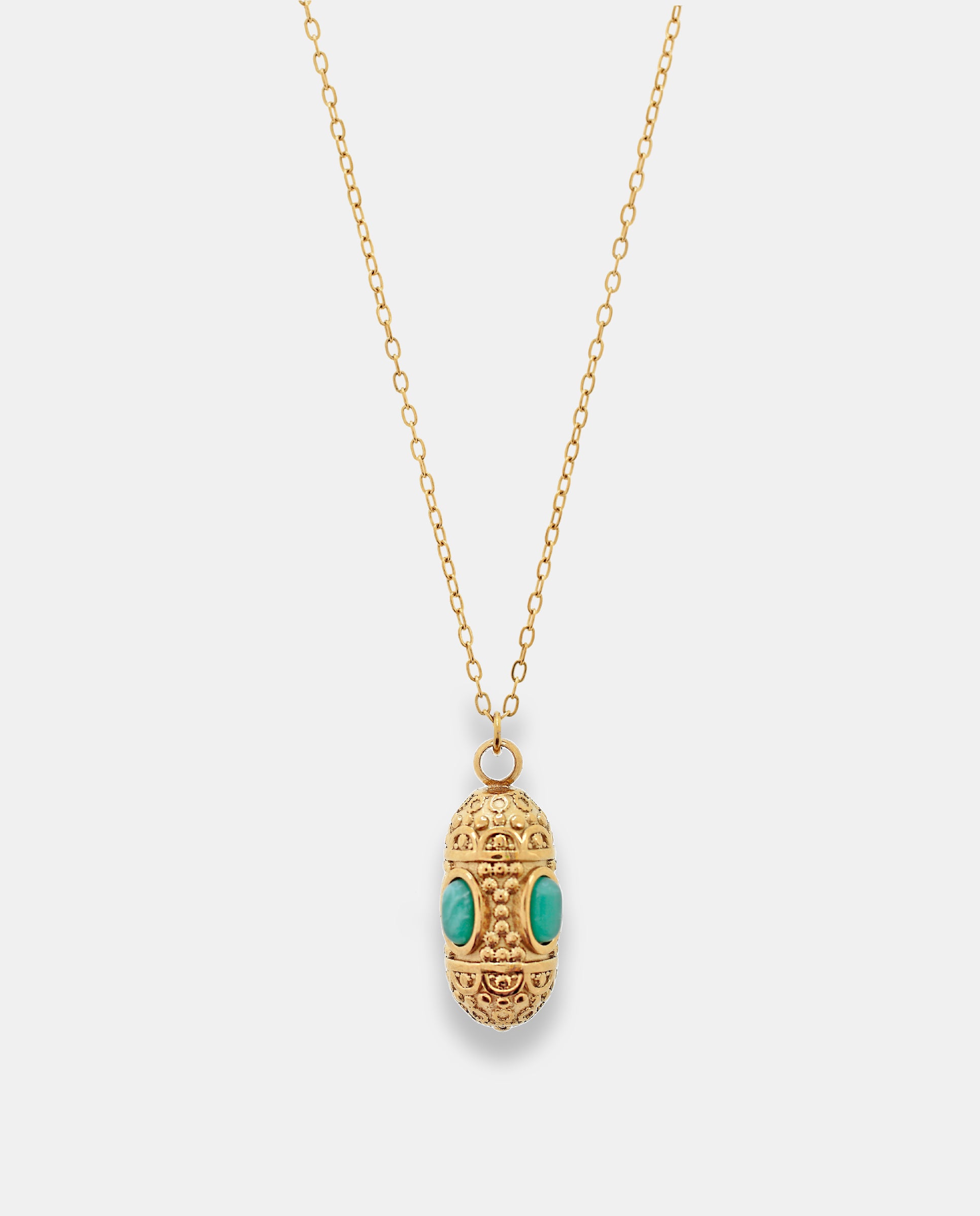 Imagen 0 de Cadena en acero dorado con colgante ovalado Dorado