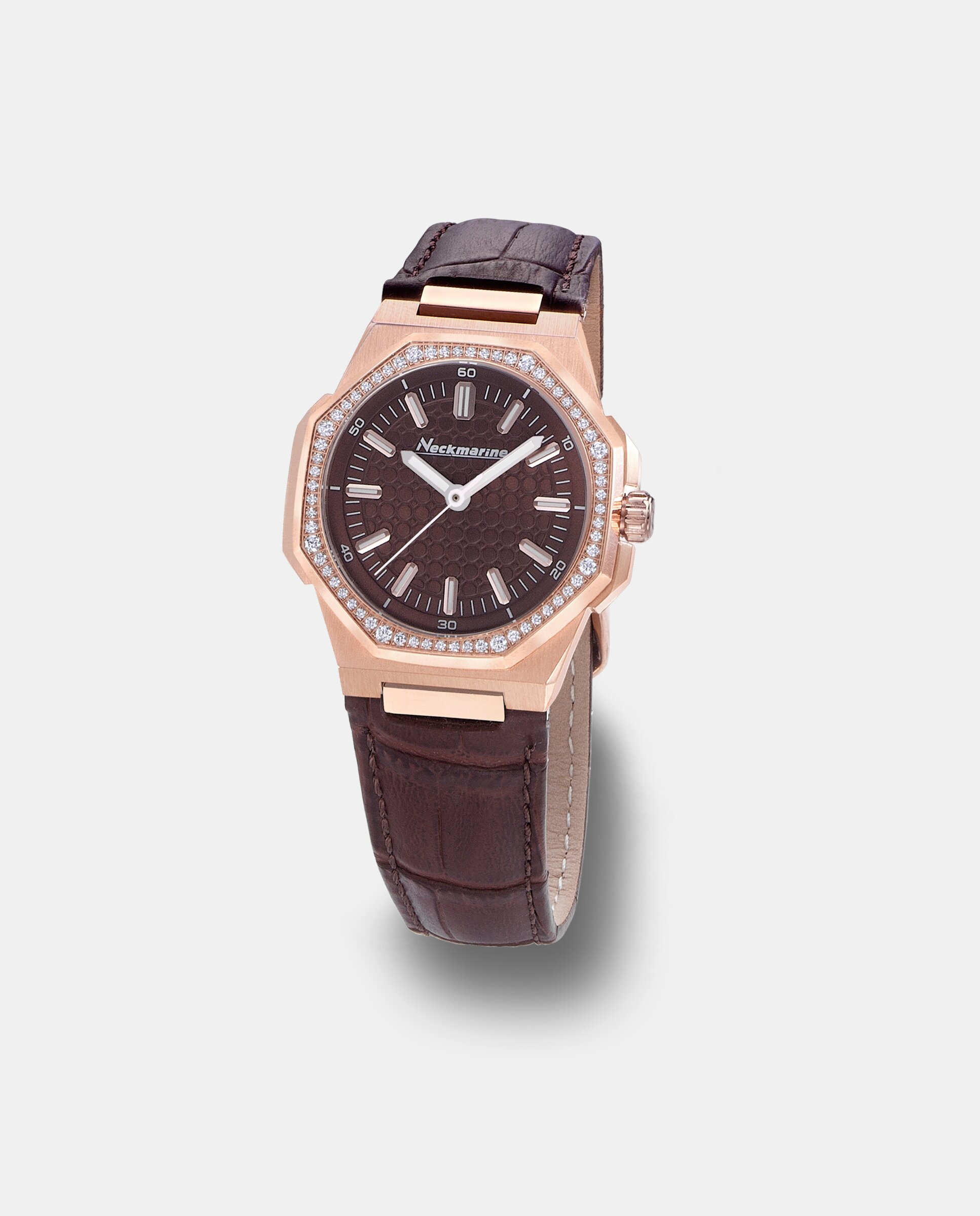 Reloj de mujer sea line cuarzo de piel - Neckmarine - Marrón Marrón-2