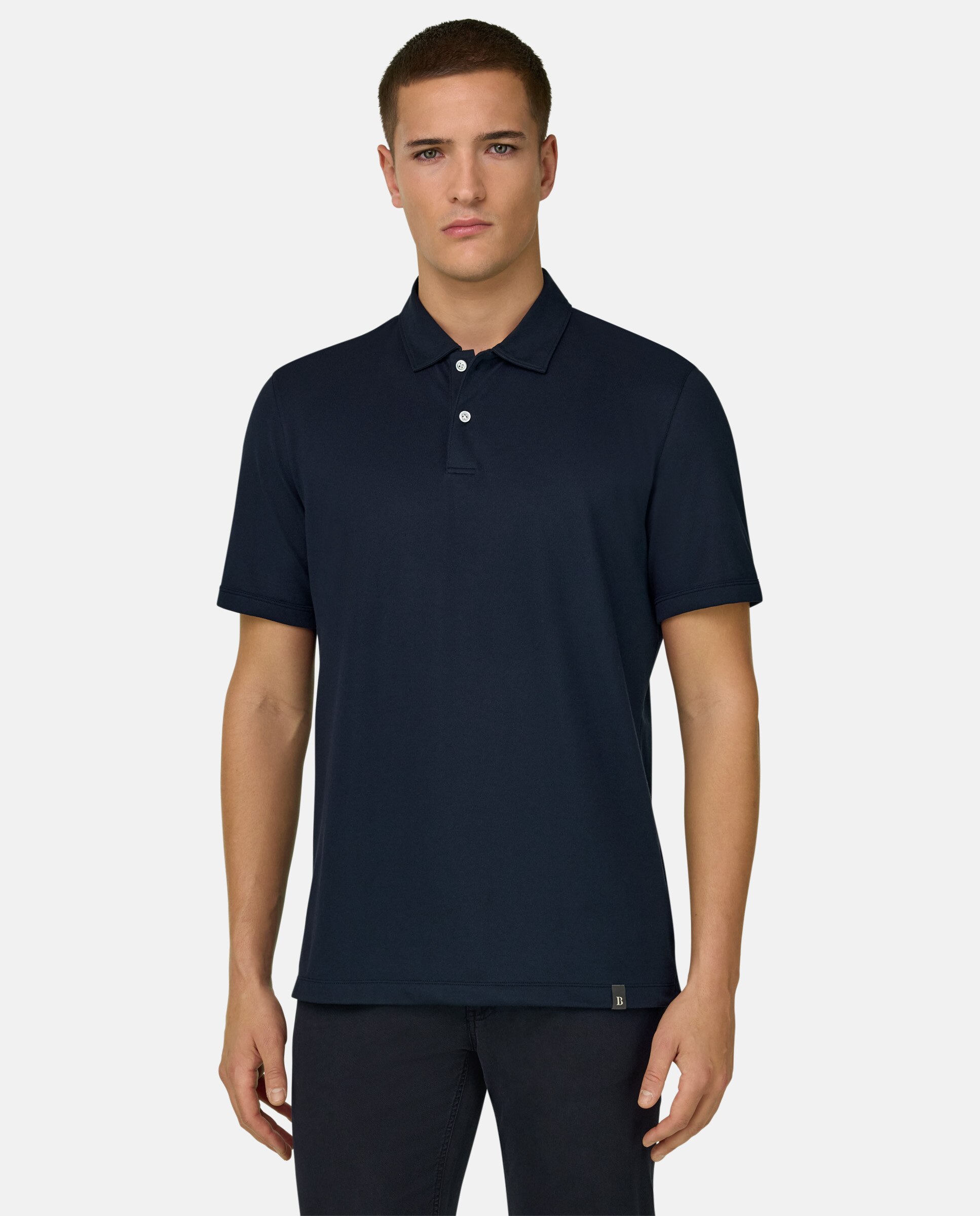 Imagen 1 de Polo de piqué de alto rendimiento con hilo s-cafè® - Boggi Milano - Azul marino Azul marino
