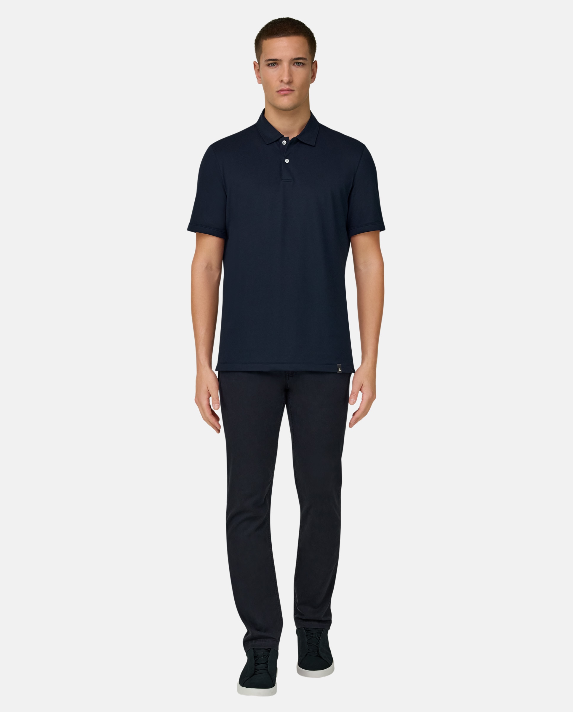 Imagen 2 de Polo de piqué de alto rendimiento con hilo s-cafè® - Boggi Milano - Azul marino Azul marino
