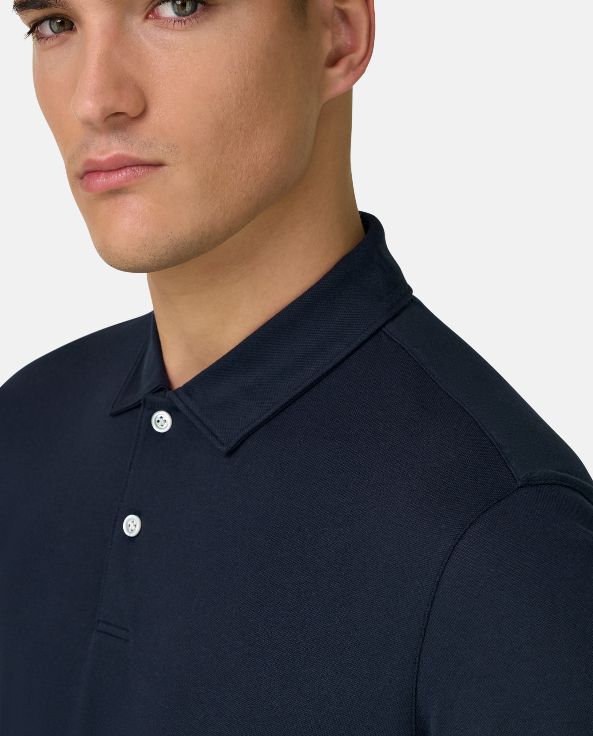 Imagen 4 de Polo de piqué de alto rendimiento con hilo s-cafè® - Boggi Milano - Azul marino Azul marino