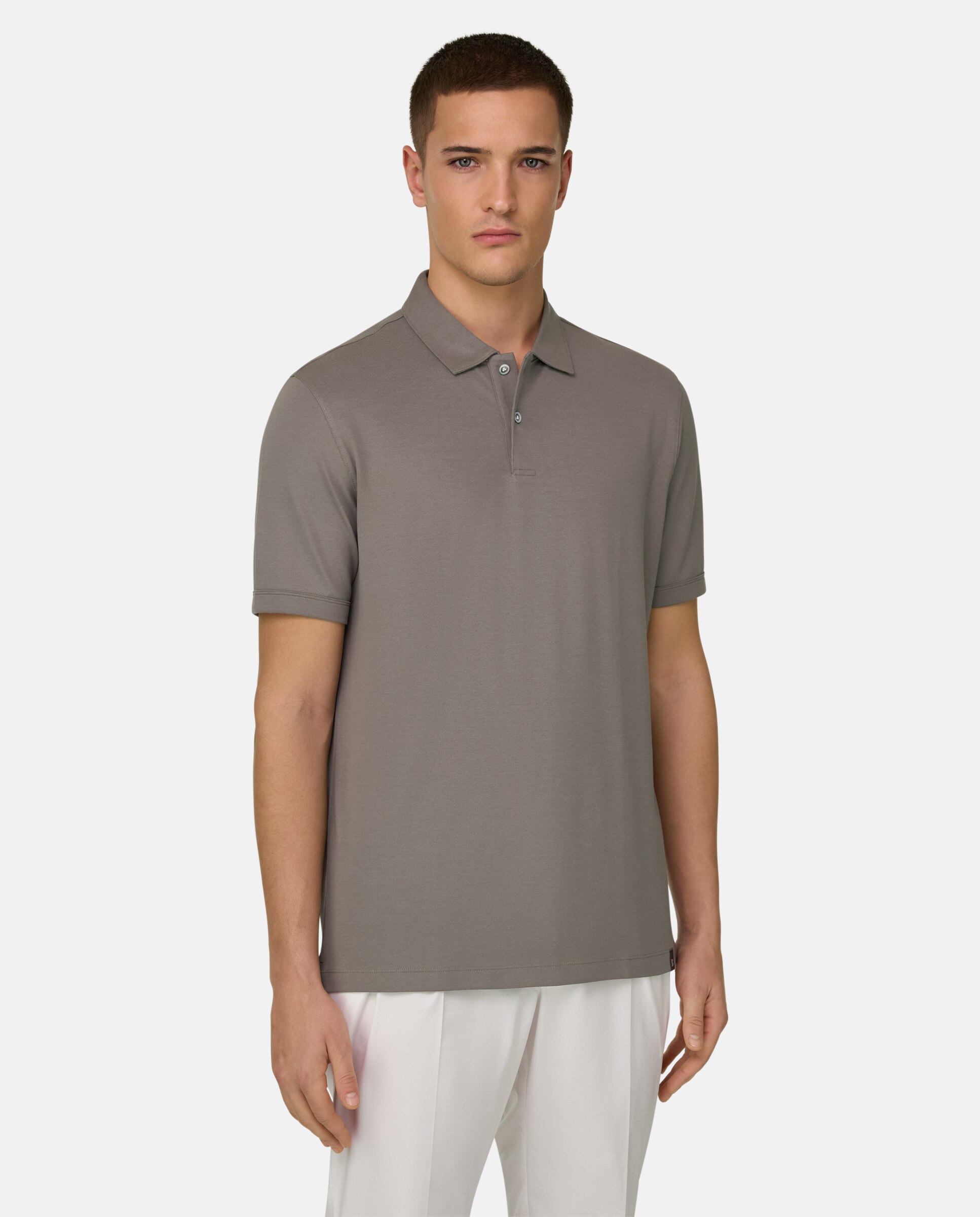 Imagen 1 de Polo de piqué de alto rendimiento con hilo s-cafè® - Boggi Milano - Gris Gris