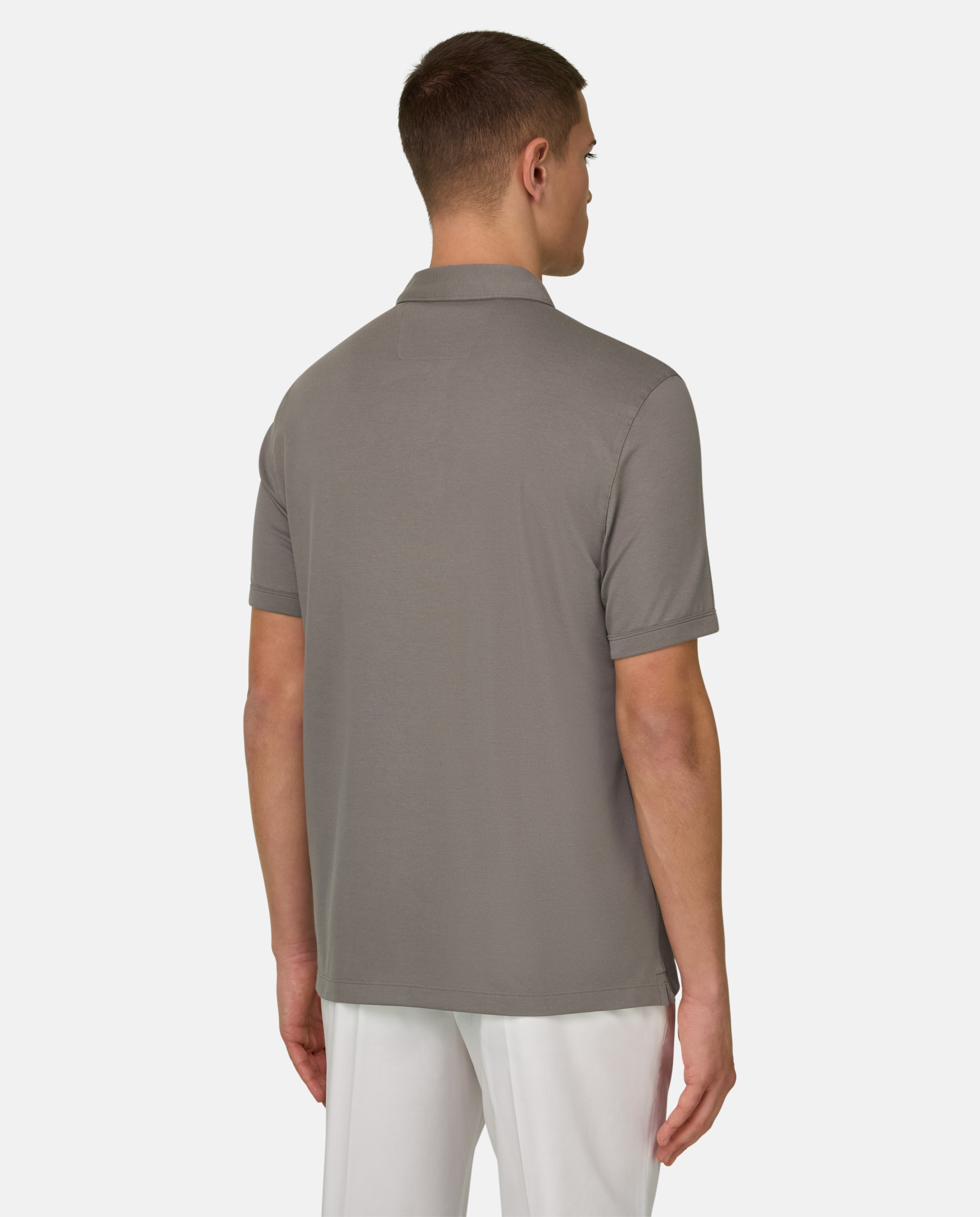 Imagen 3 de Polo de piqué de alto rendimiento con hilo s-cafè® - Boggi Milano - Gris Gris