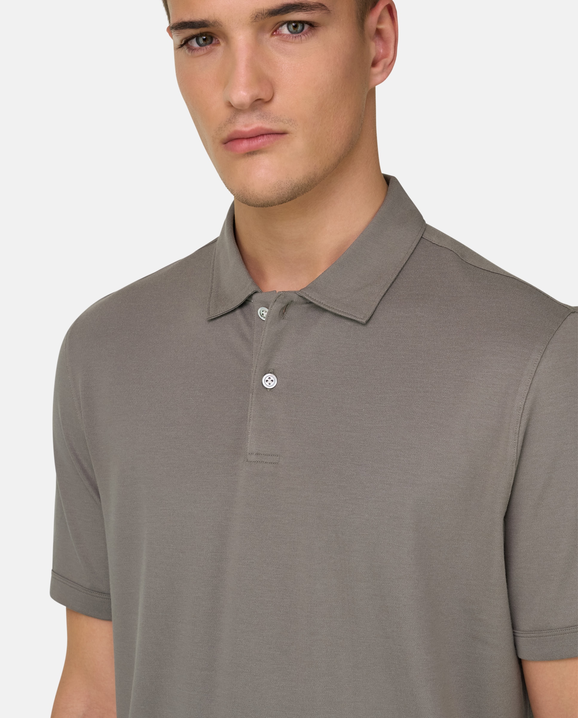 Imagen 4 de Polo de piqué de alto rendimiento con hilo s-cafè® - Boggi Milano - Gris Gris