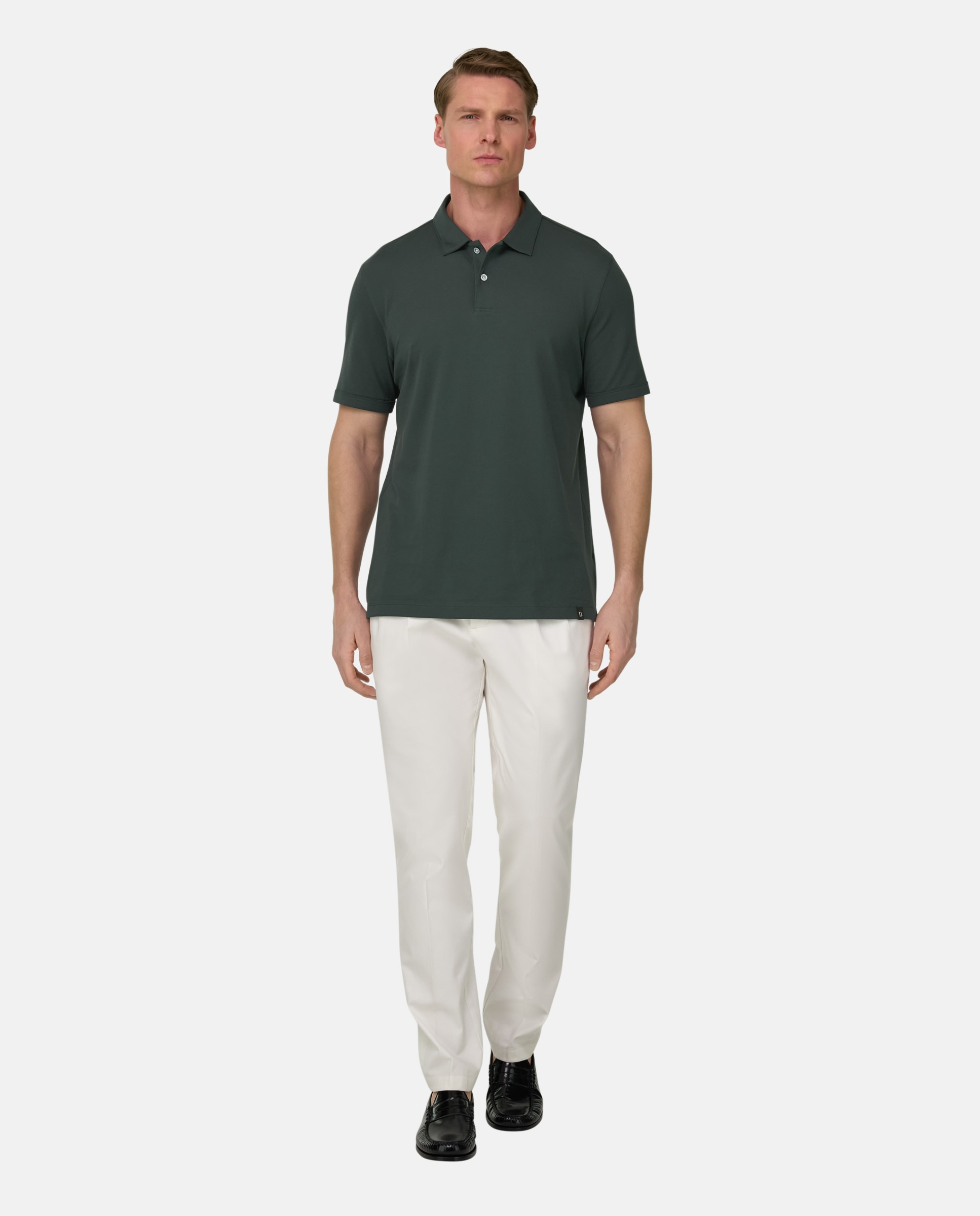 Imagen 2 de Polo de piqué de alto rendimiento con hilo s-cafè® - Boggi Milano - Verde oscuro Verde oscuro