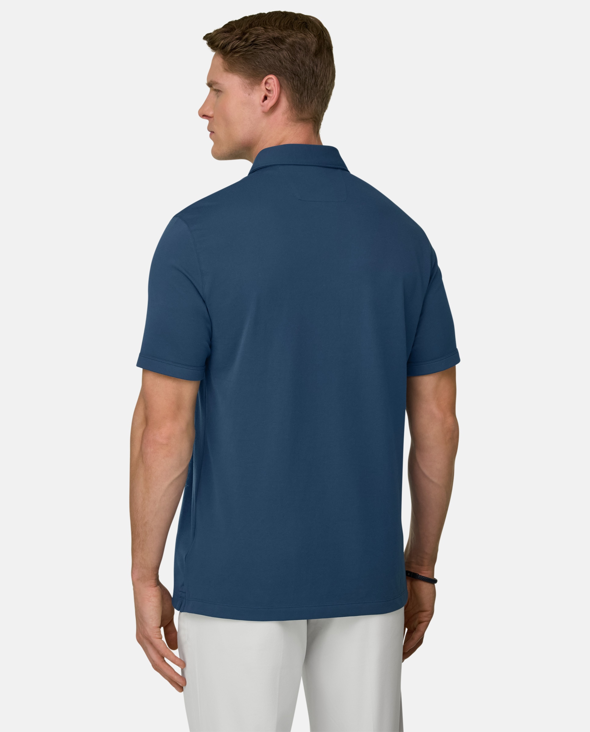 Imagen 3 de Polo de piqué de alto rendimiento con hilo s-cafè® - Boggi Milano - Azul oscuro Azul oscuro