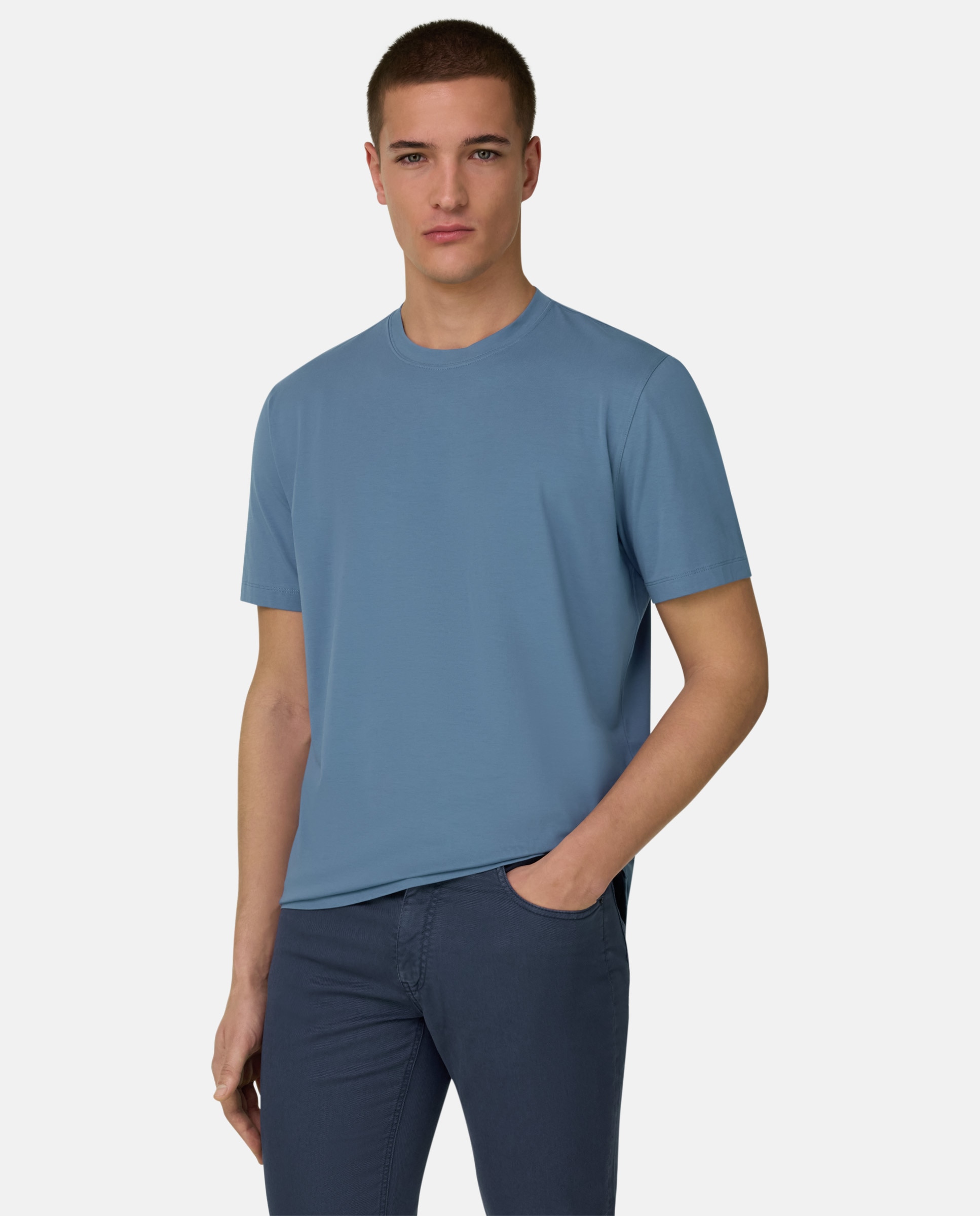 Boggi Milano - Camiseta de algodón pima elástico.