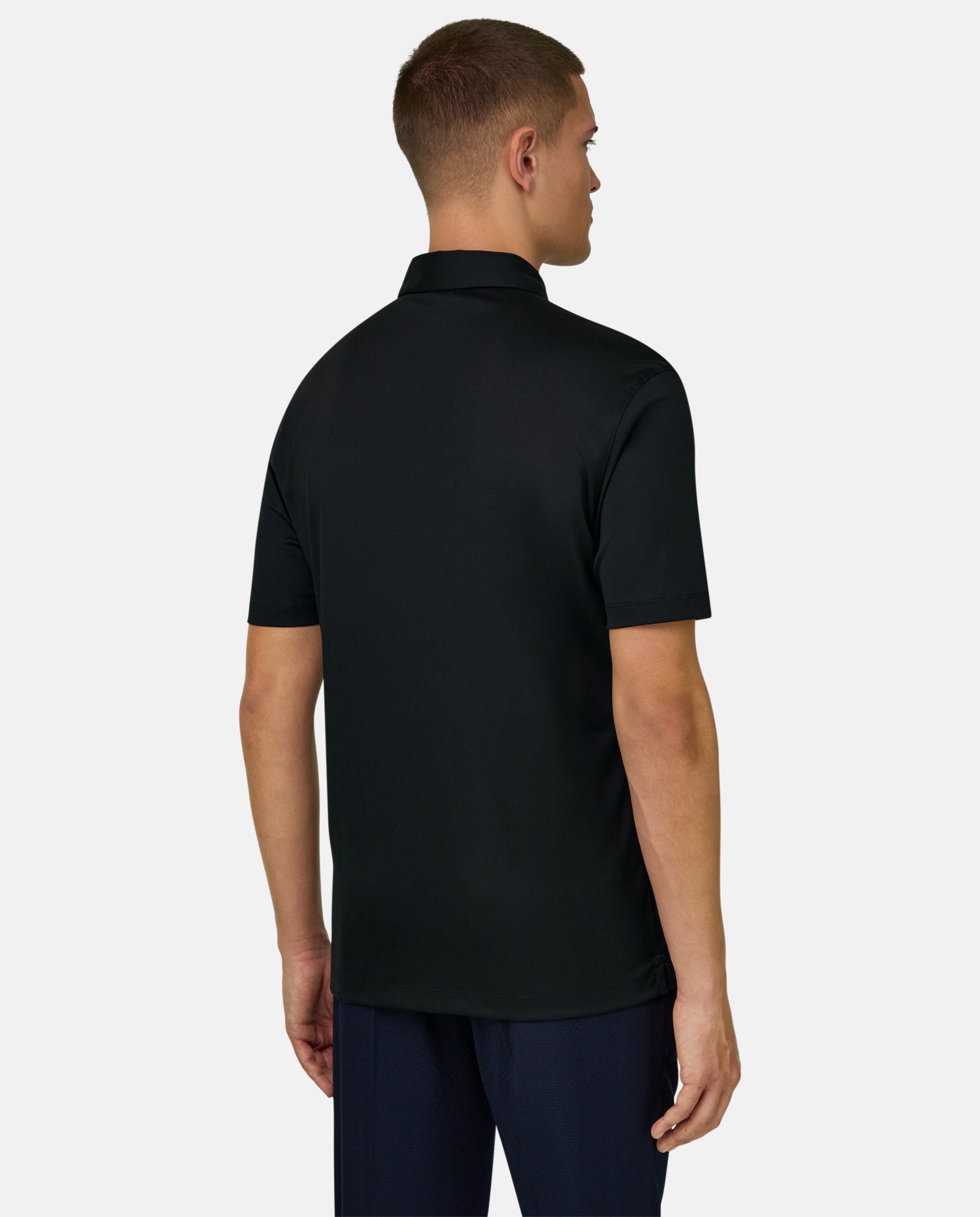 Imagen 3 de Polo de mezcla algodón poliéster y seda - Boggi Milano - Negro Negro